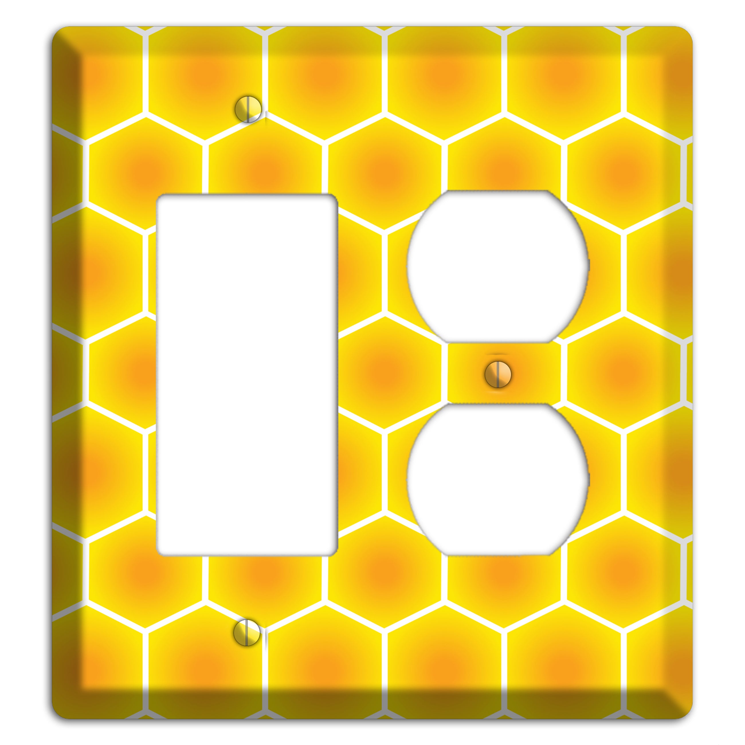 Liquid Gold Grid Rocker / Duplex Wallplate