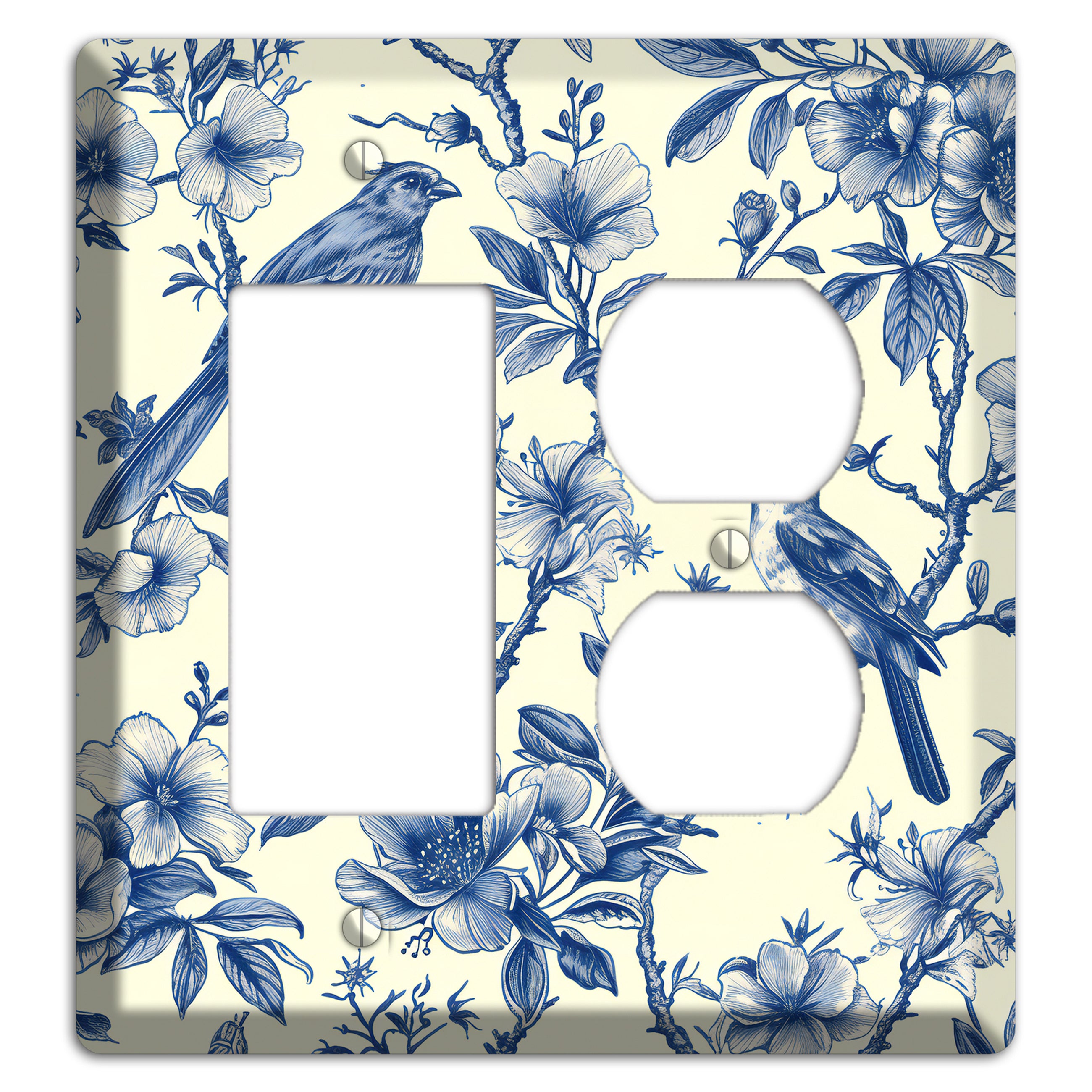 Porcelain Garden Song Rocker / Duplex Wallplate