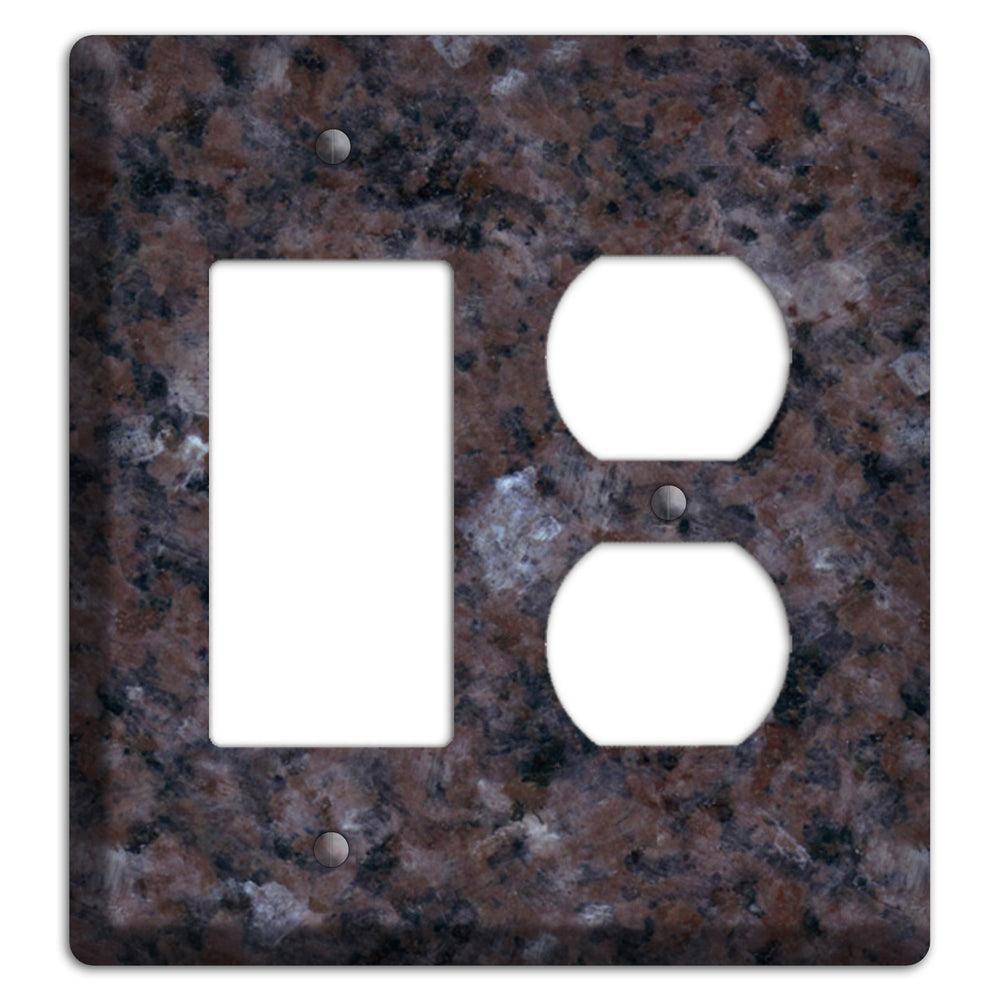 Tan Brown Granite Rocker / Duplex Wallplate