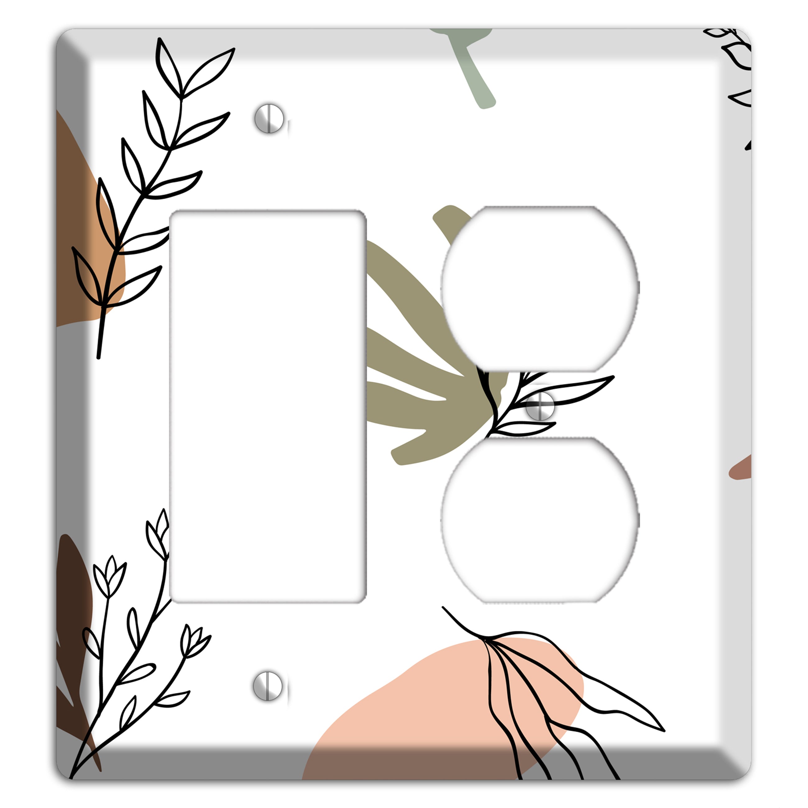 Wildflower & Clay Rocker / Duplex Wallplate