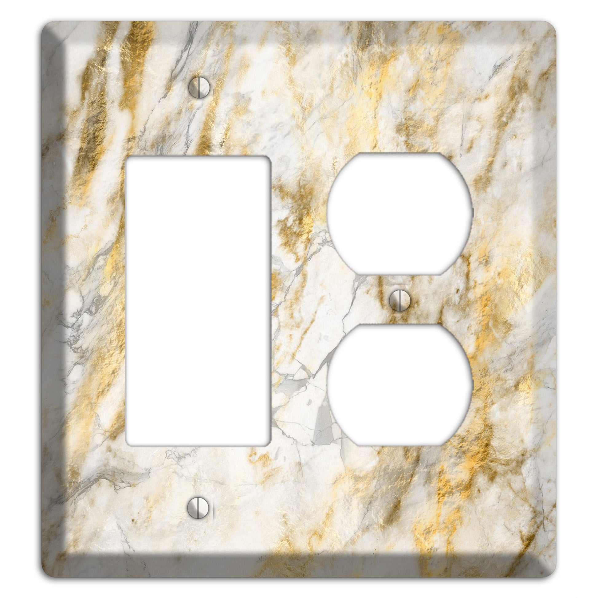 Marigold Marble Rocker / Duplex Wallplate