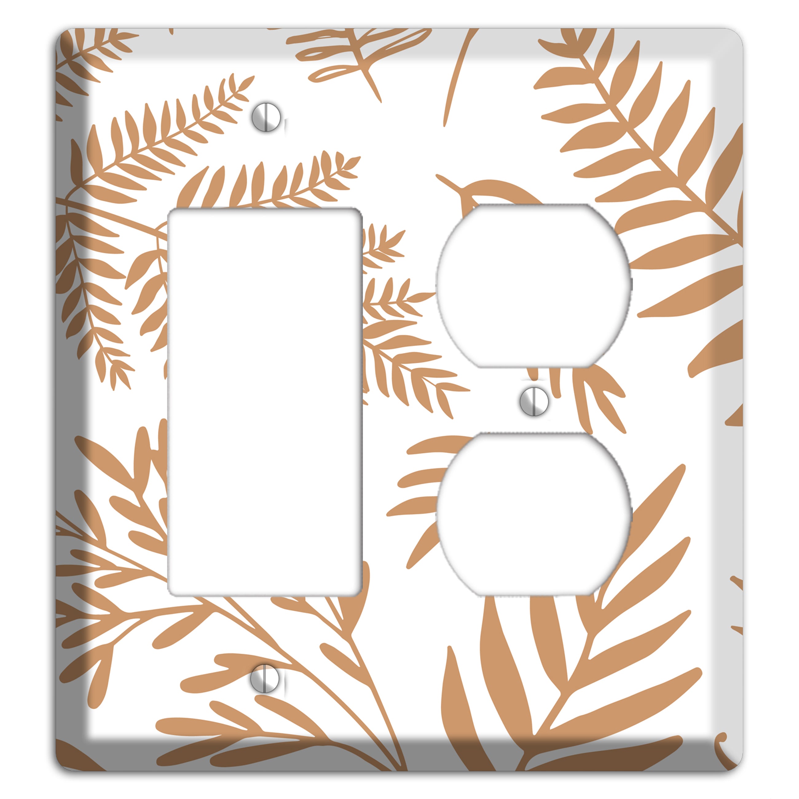 Scattered Fronds Rocker / Duplex Wallplate