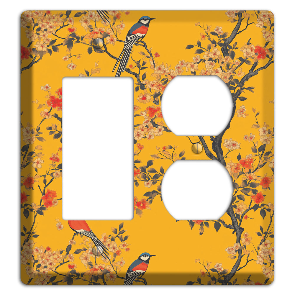 Blossom & Plume Rocker / Duplex Wallplate