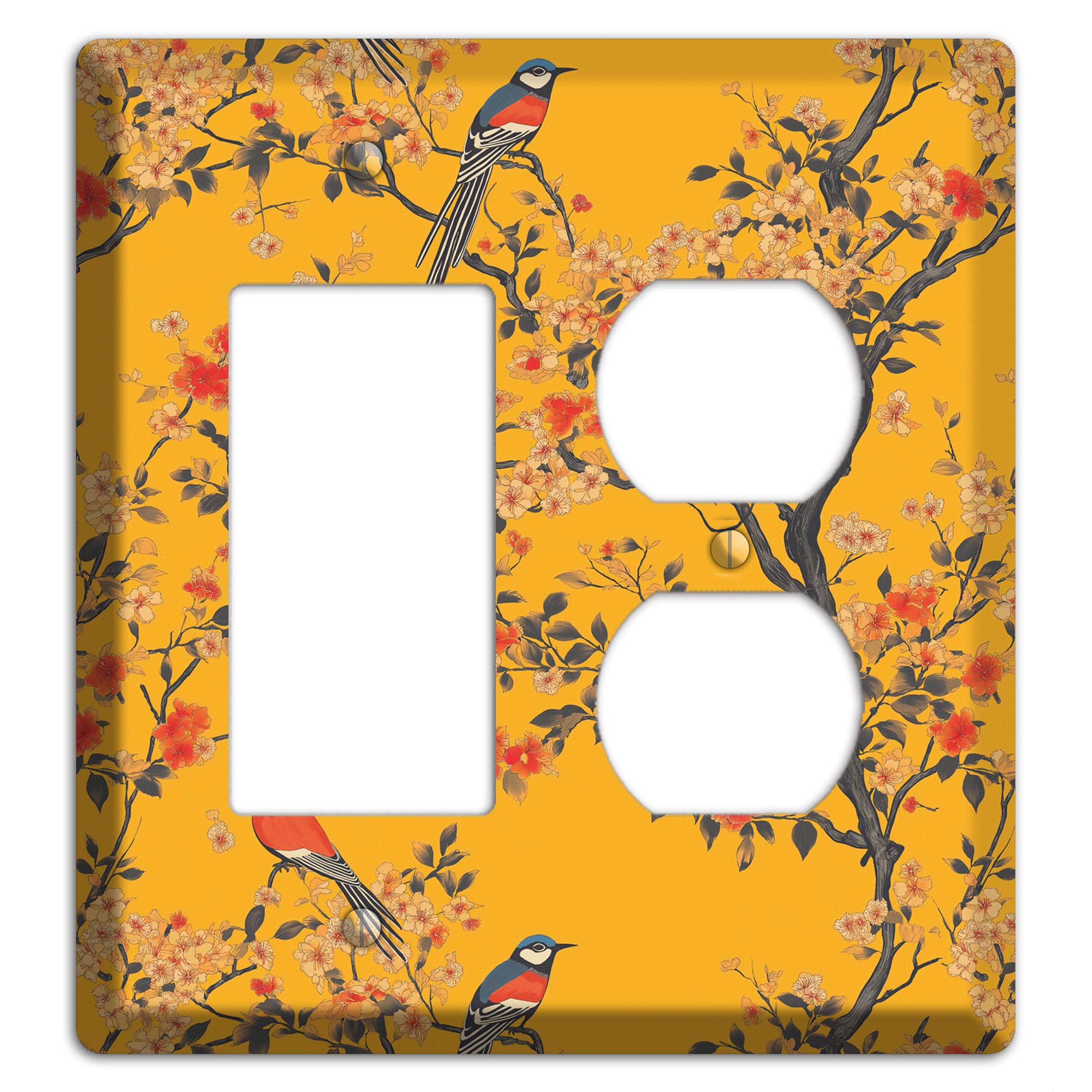 Blossom & Plume Rocker / Duplex Wallplate