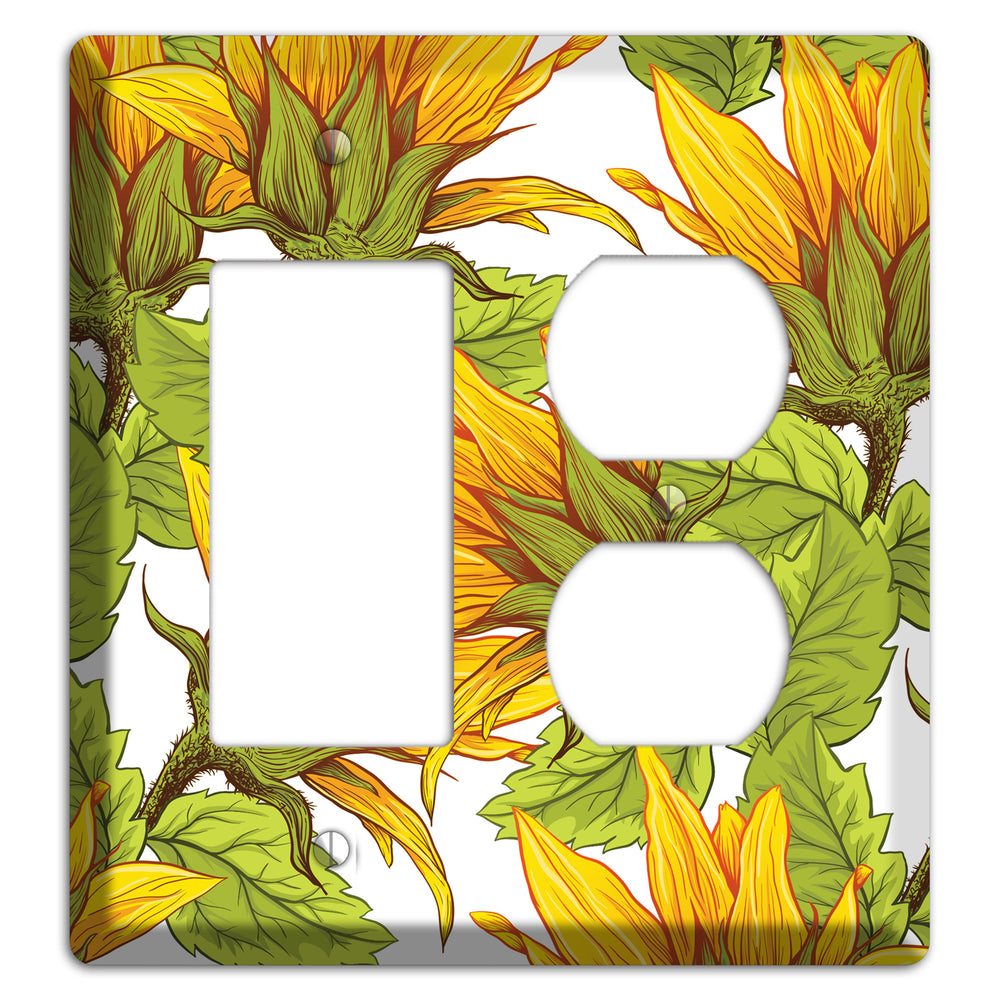 Golden Bloom Scatter Rocker / Duplex Wallplate