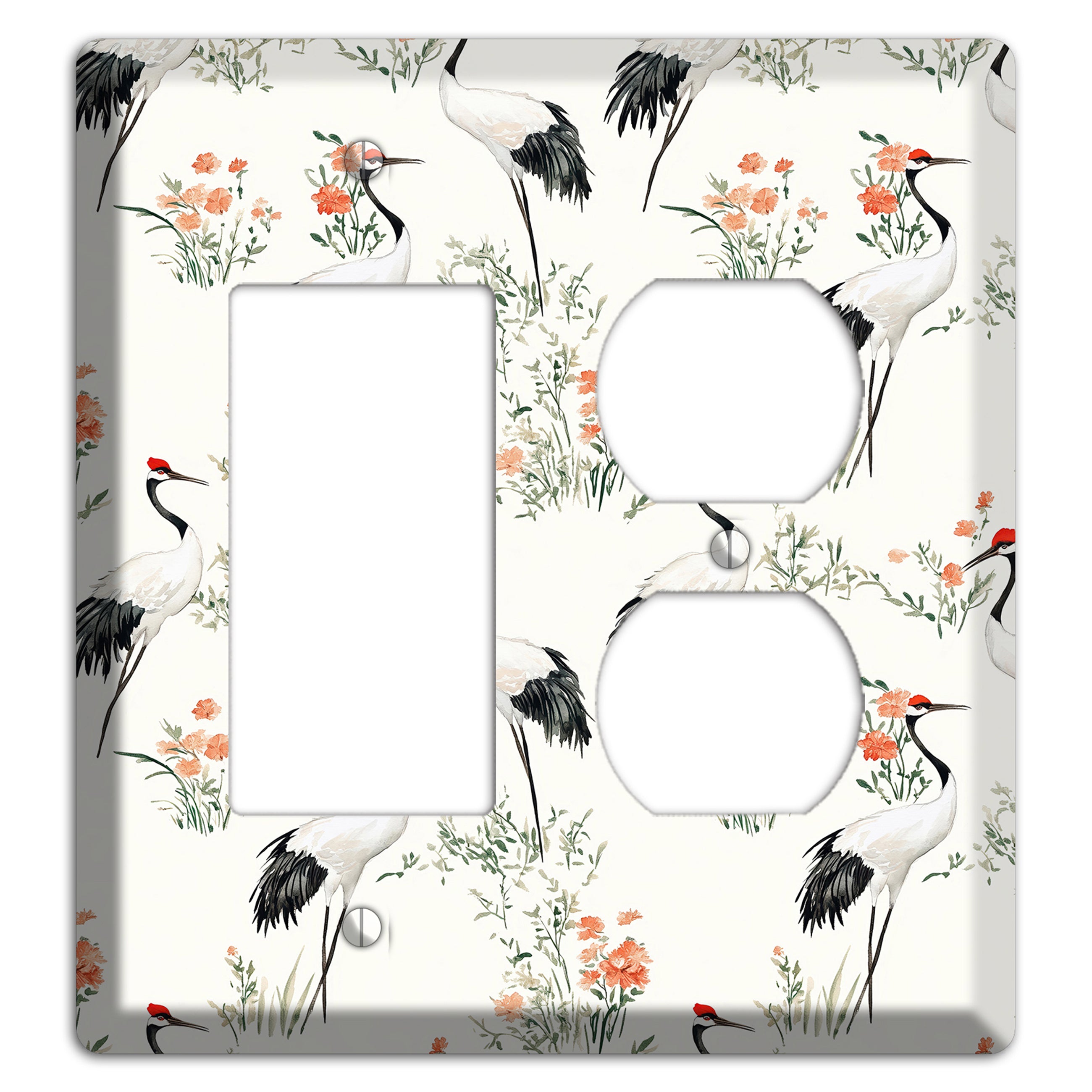 Coral Meadow Flight Rocker / Duplex Wallplate