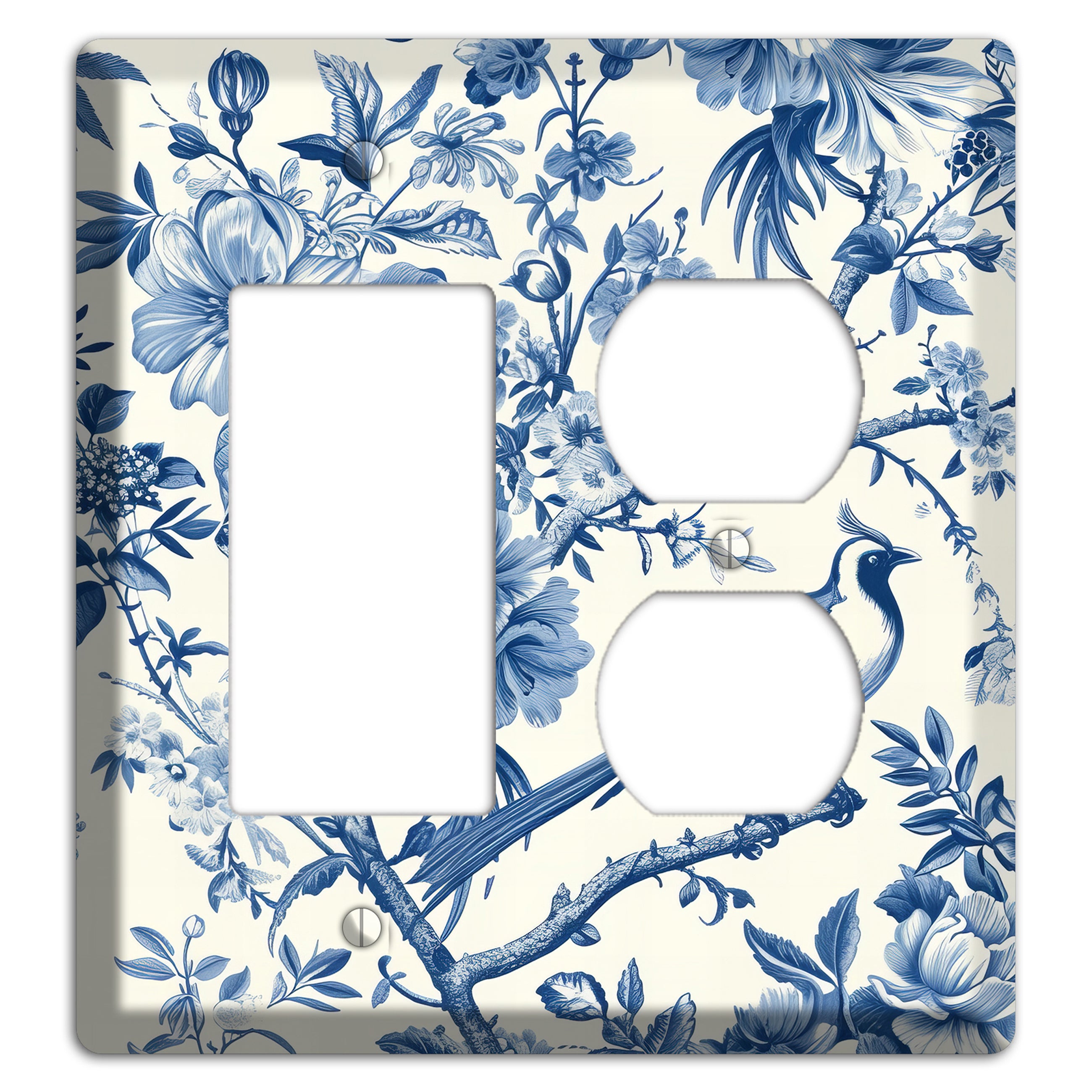 Garden Reverie Blue Rocker / Duplex Wallplate