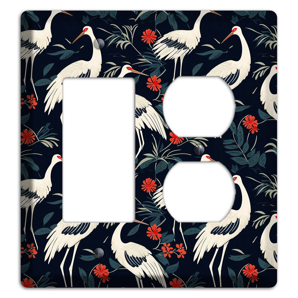 Midnight Plume Garden Rocker / Duplex Wallplate