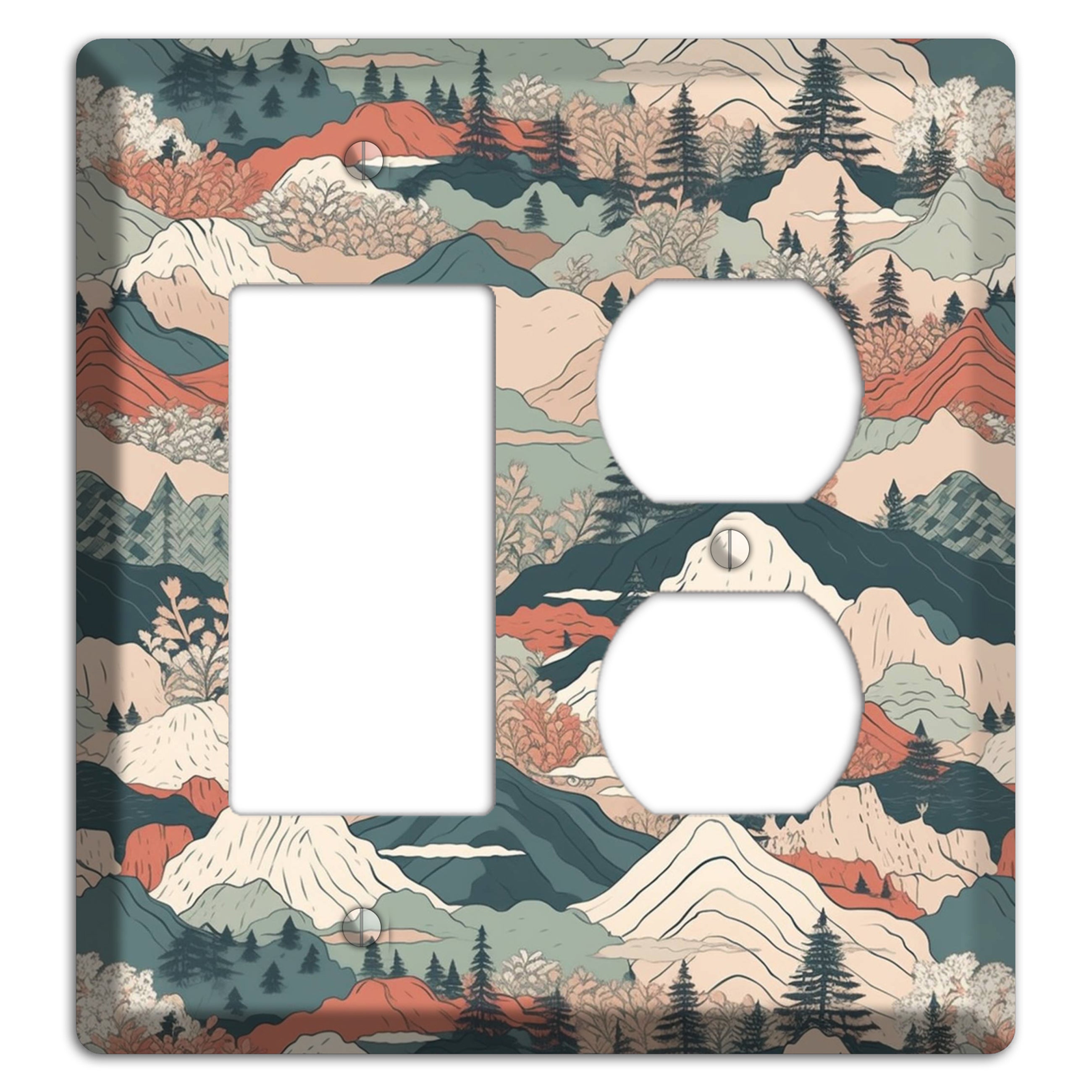 Alpine Paper Trail Rocker / Duplex Wallplate