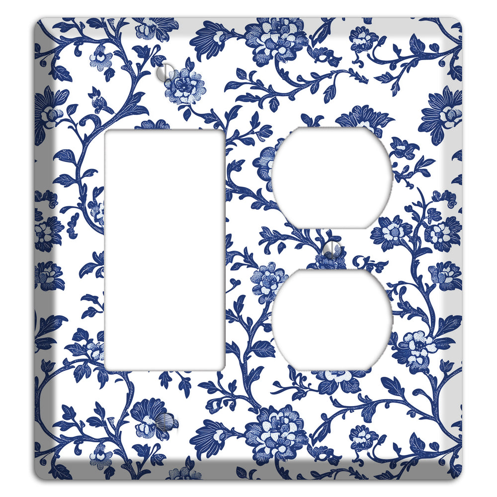 Porcelain Vine Reverie Rocker / Duplex Wallplate