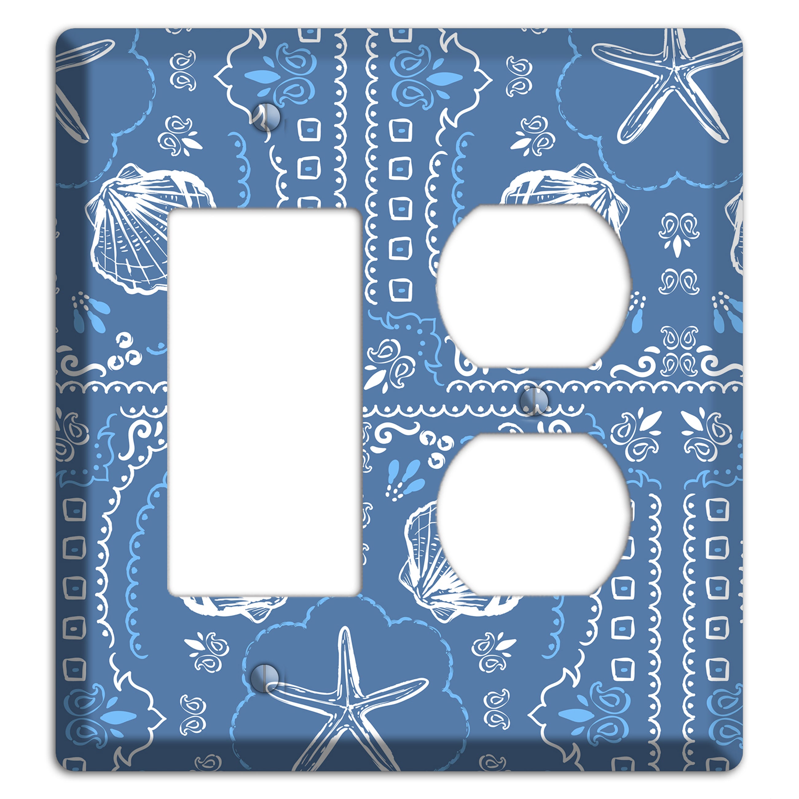 Cerulean Bandana Shore Rocker / Duplex Wallplate