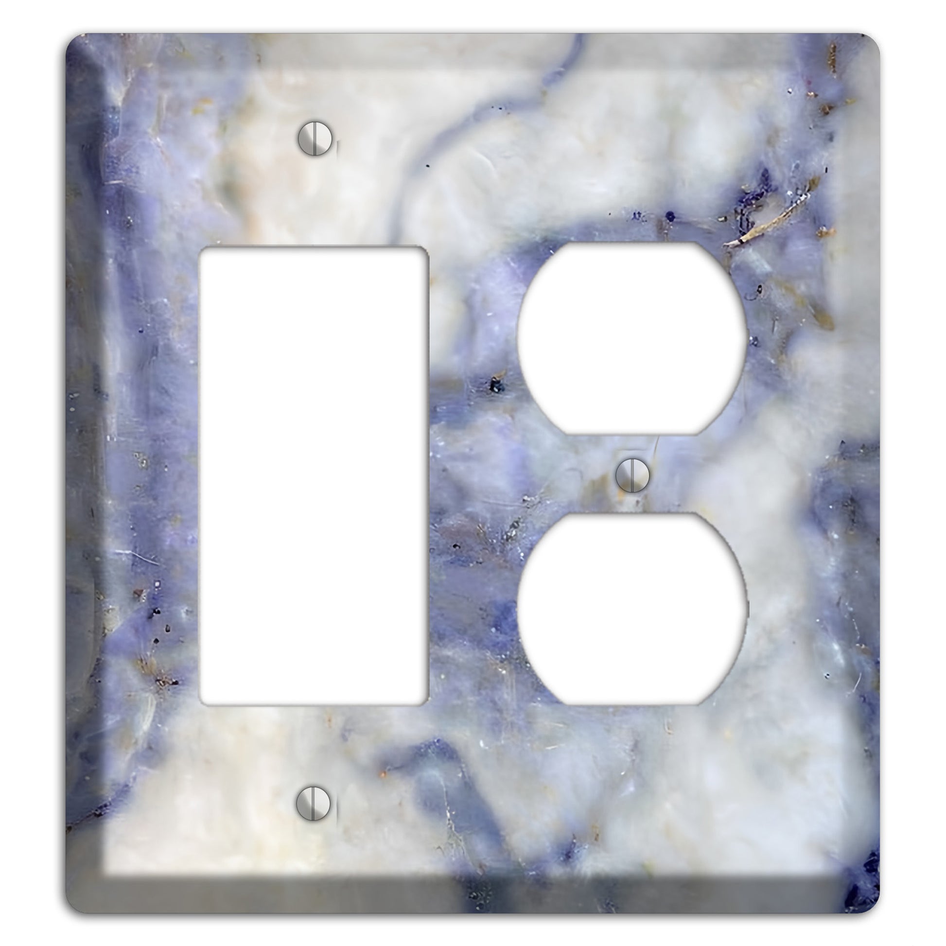 Spindle Marble Rocker / Duplex Wallplate