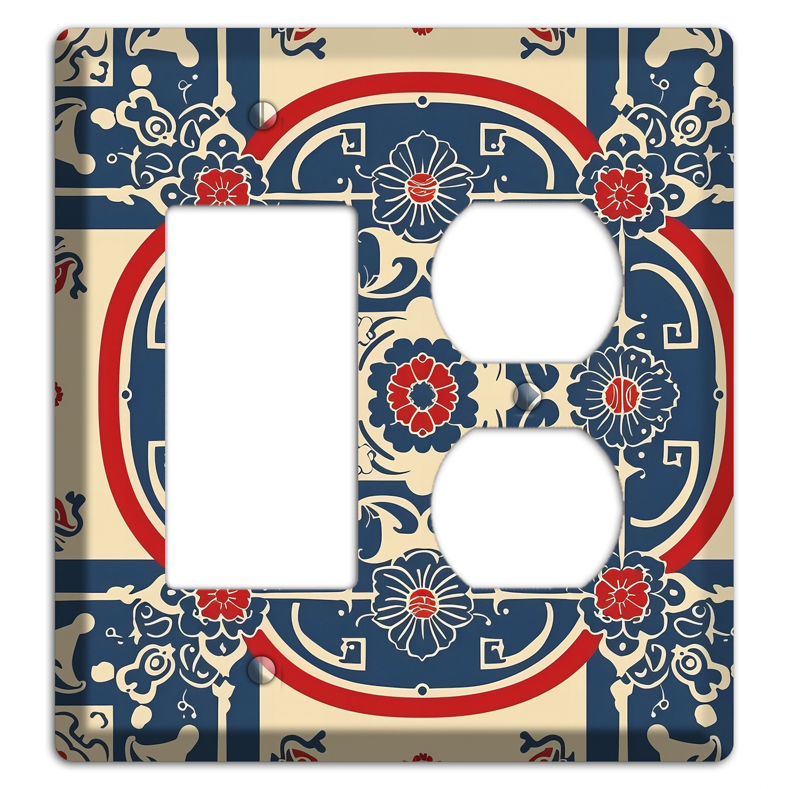 Imperial Medallion Court Rocker / Duplex Wallplate
