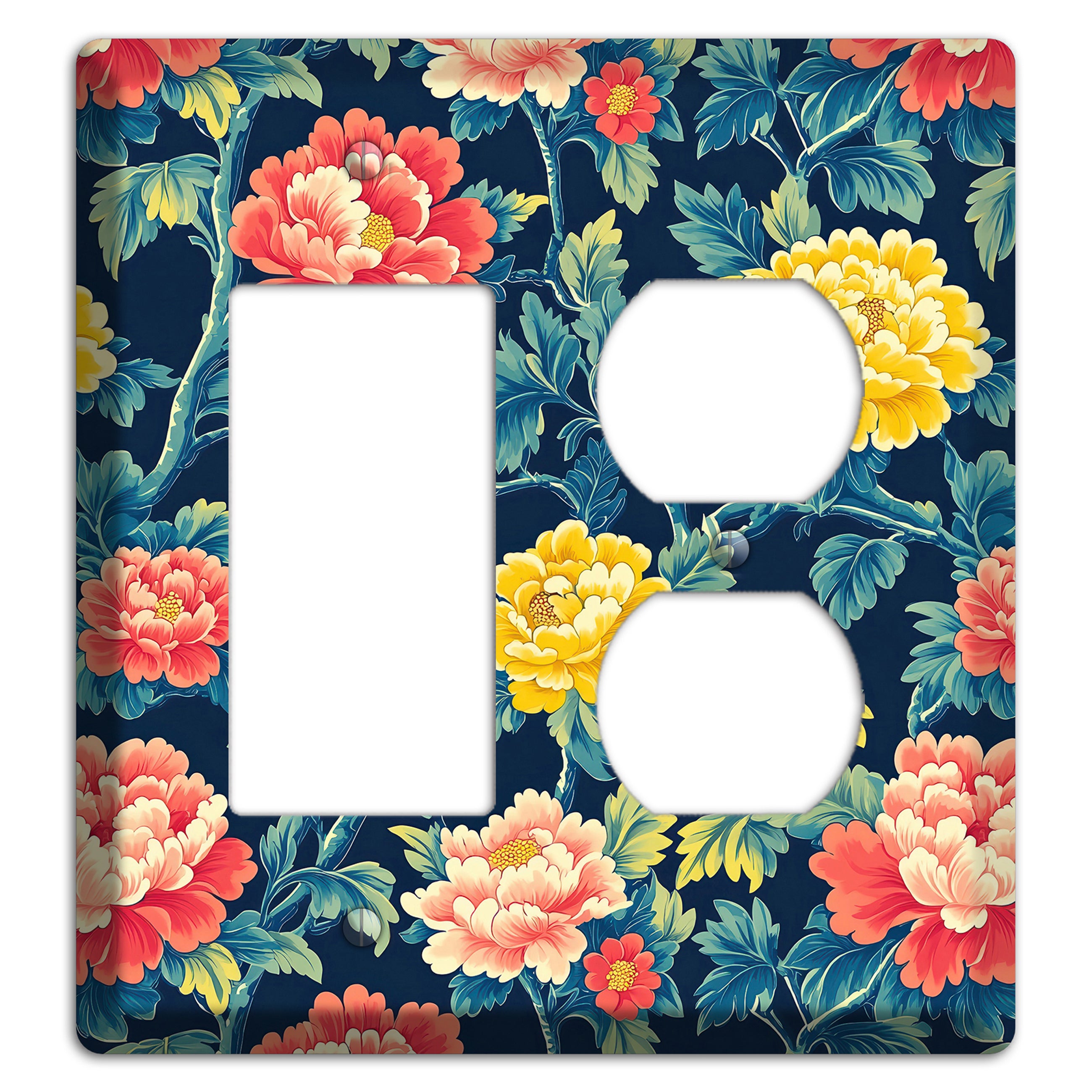 Peony & Bough Rocker / Duplex Wallplate