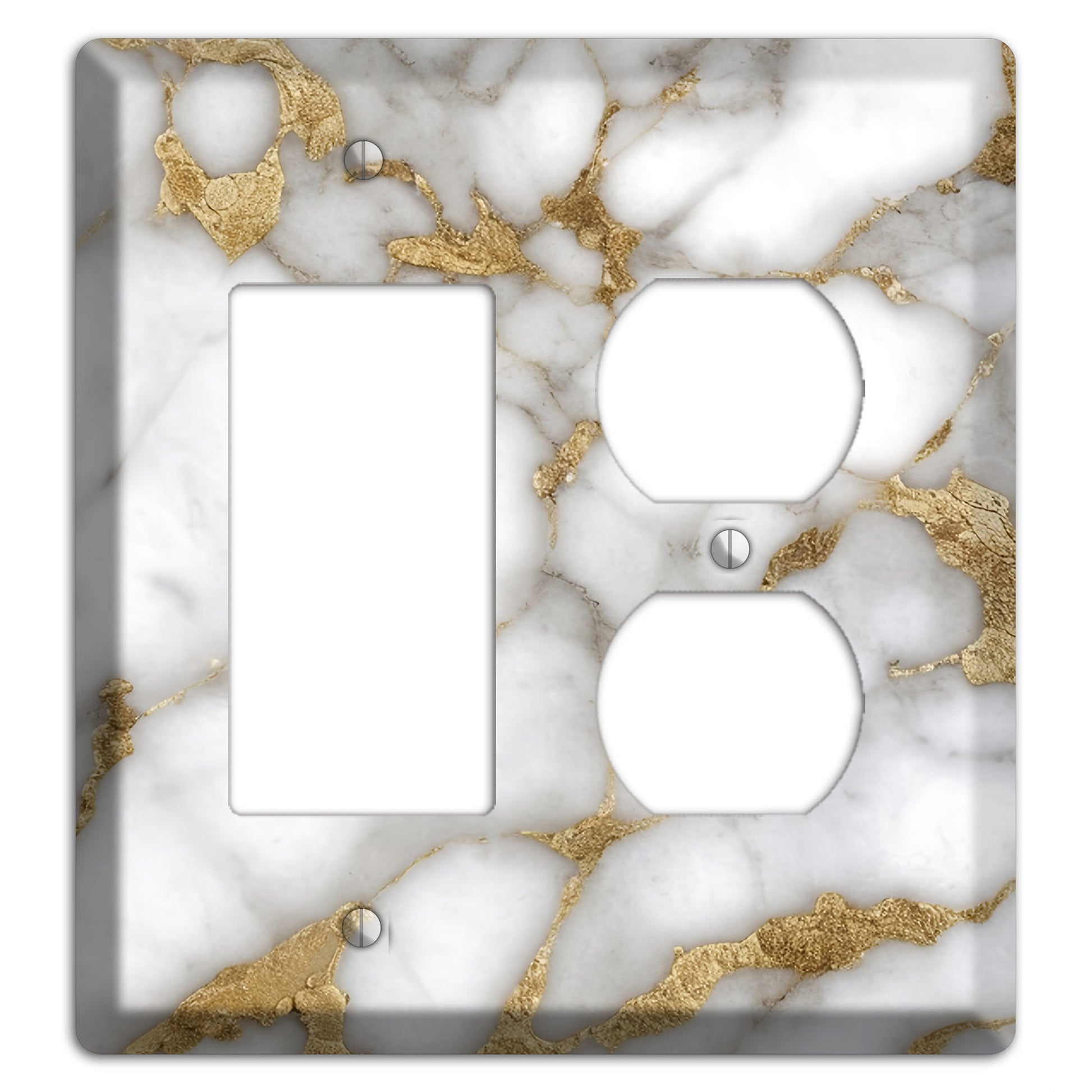 Twine Marble Rocker / Duplex Wallplate