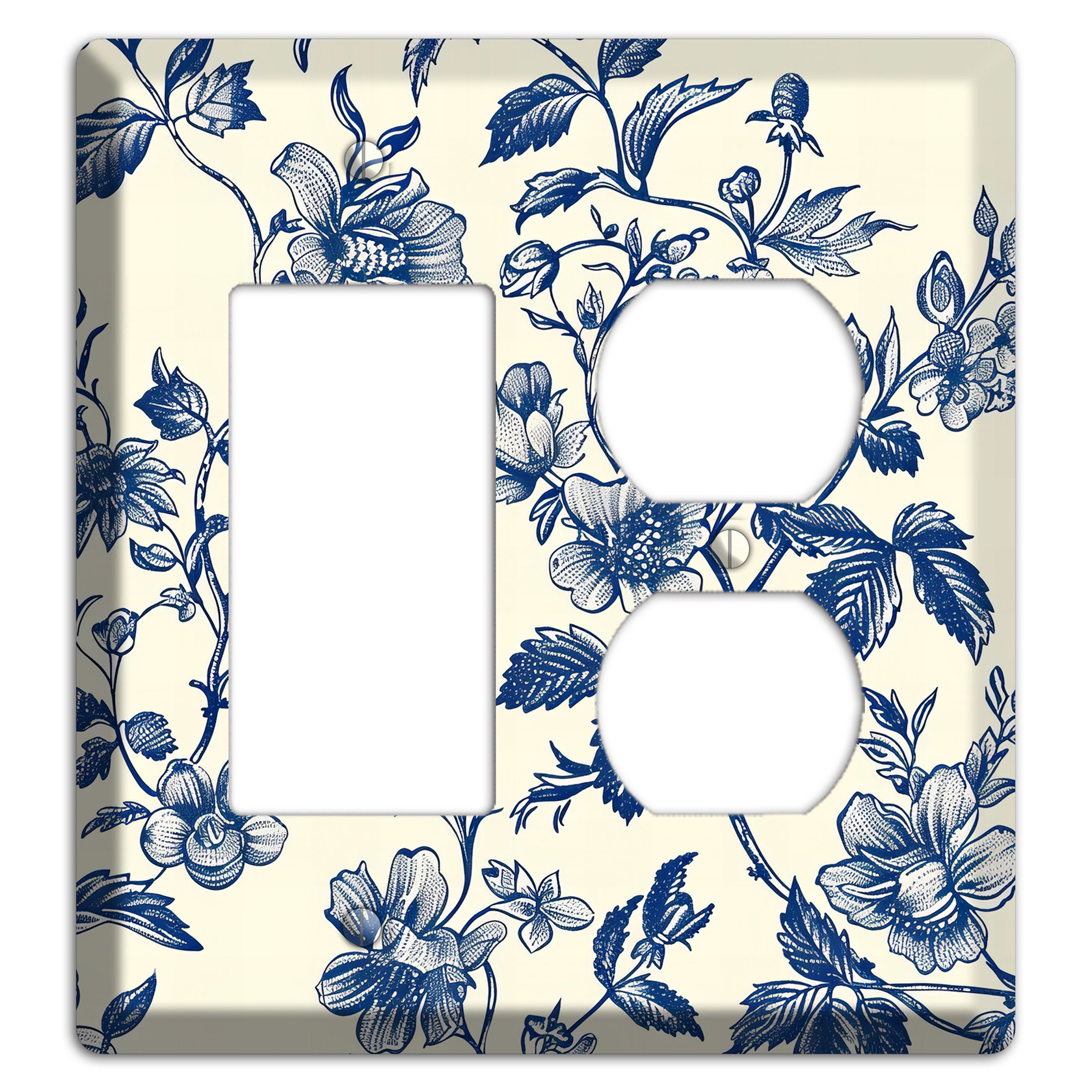 Garden Ink & Ivory Rocker / Duplex Wallplate
