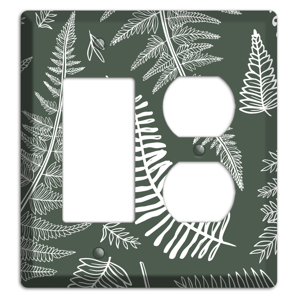 Forest Floor Etching Rocker / Duplex Wallplate