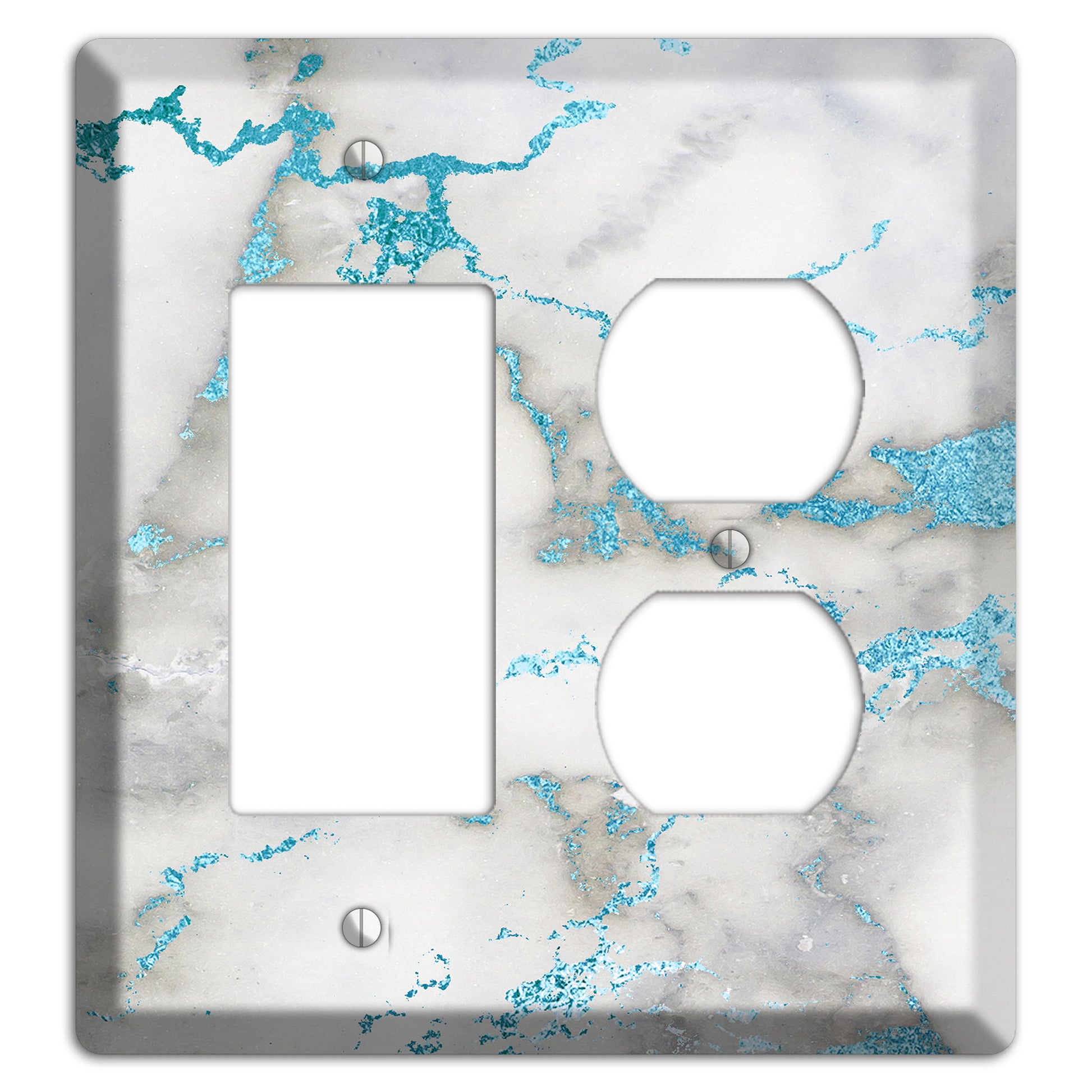 Gumbo Marble Rocker / Duplex Wallplate