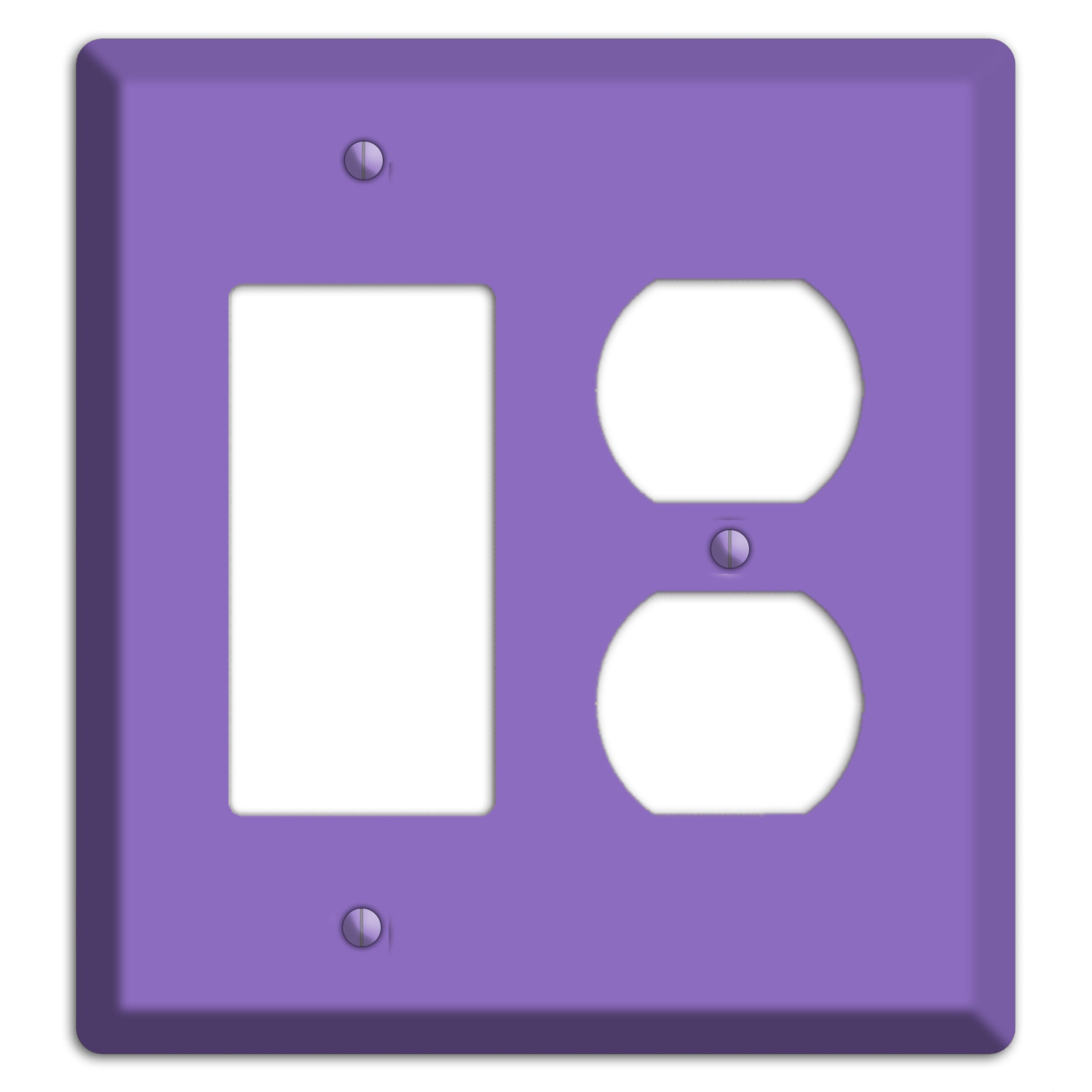 Baxter Violet Bloom Rocker / Duplex Wallplate