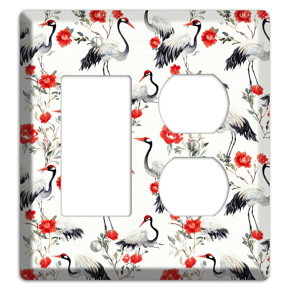 Scarlet Plume Garden Rocker / Duplex Wallplate
