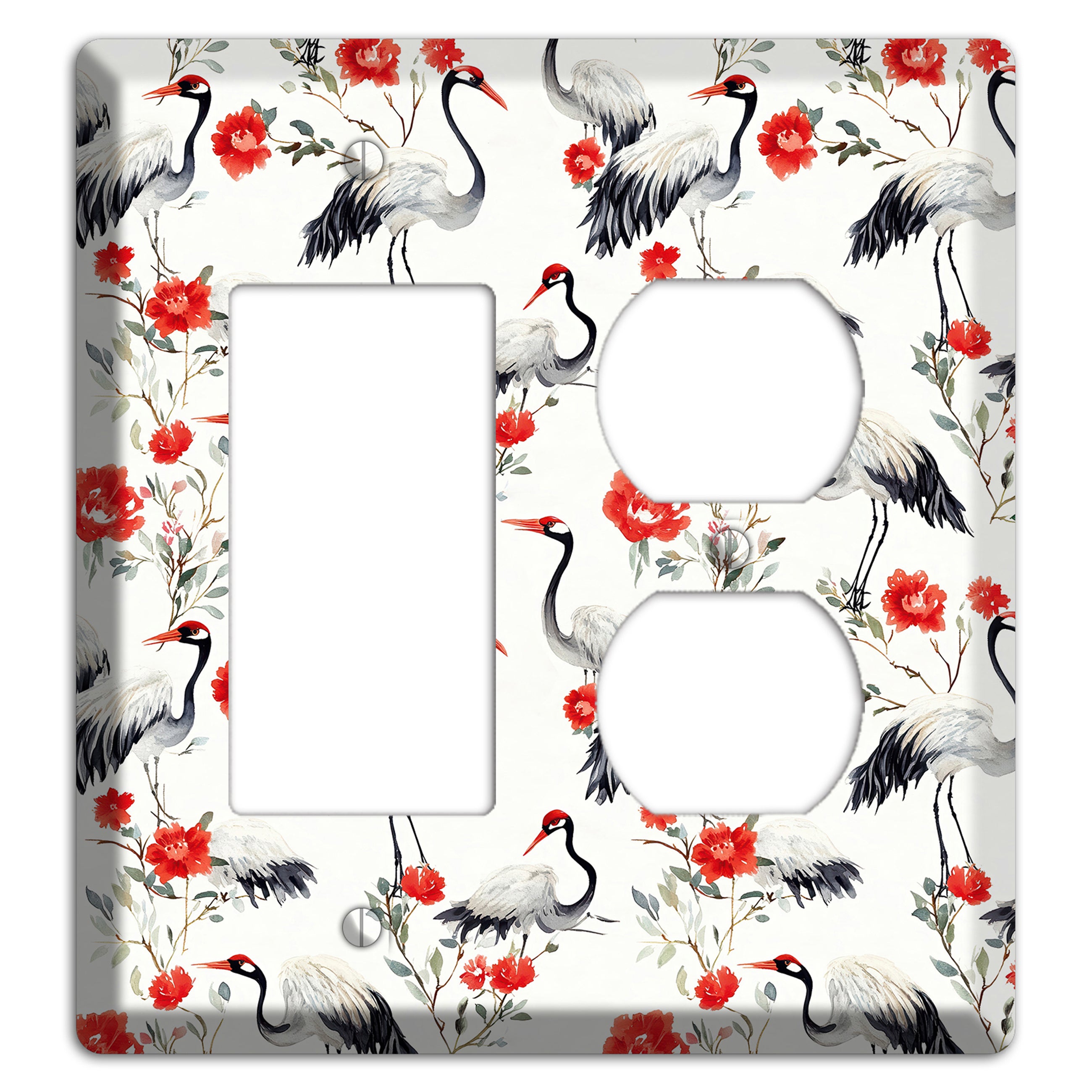 Scarlet Plume Garden Rocker / Duplex Wallplate