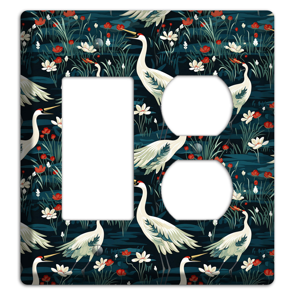 Midnight Lotus Marsh Rocker / Duplex Wallplate