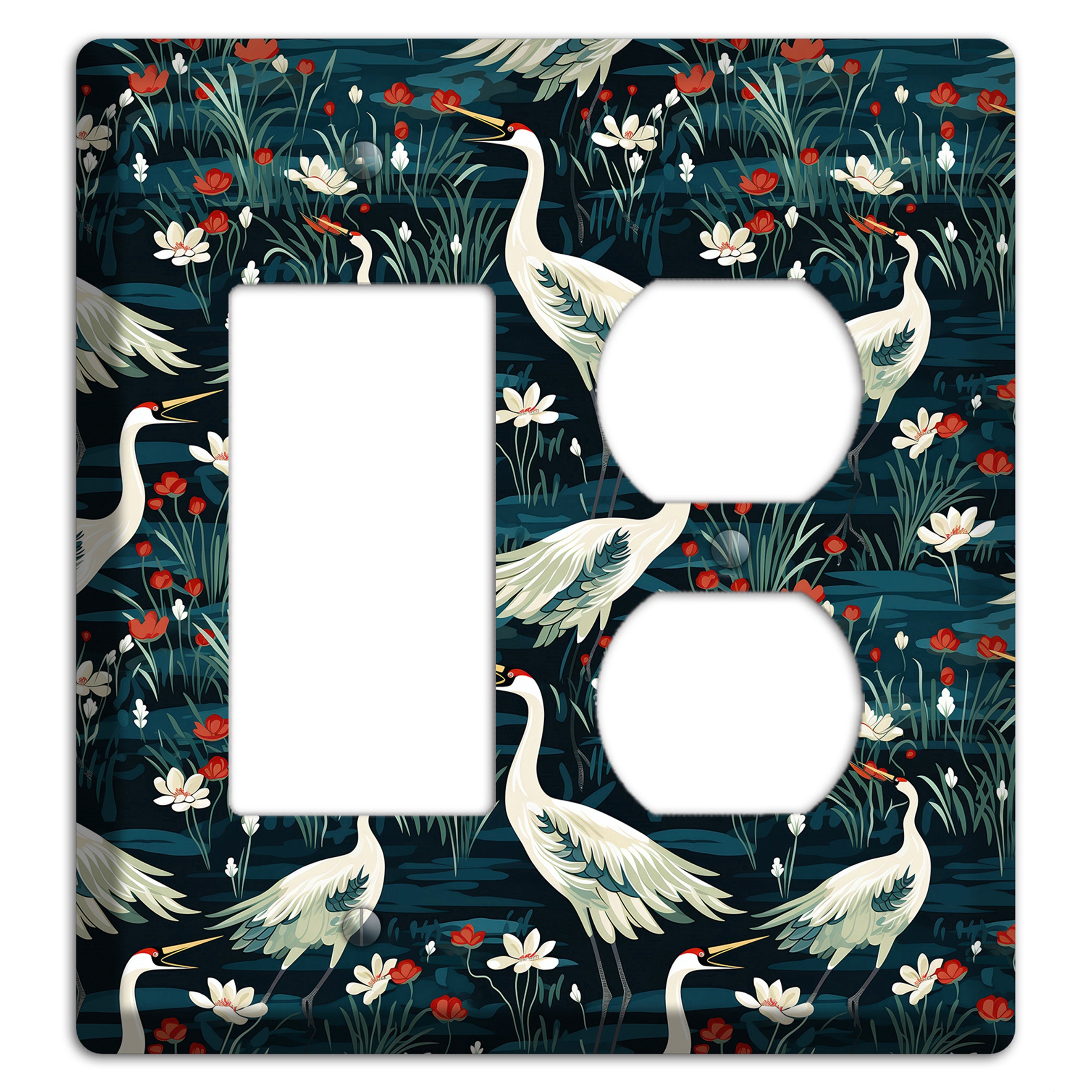 Midnight Lotus Marsh Rocker / Duplex Wallplate
