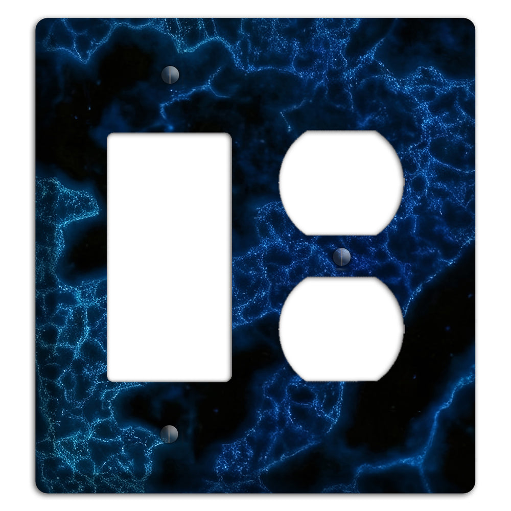 Midnight Marble Rocker / Duplex Wallplate