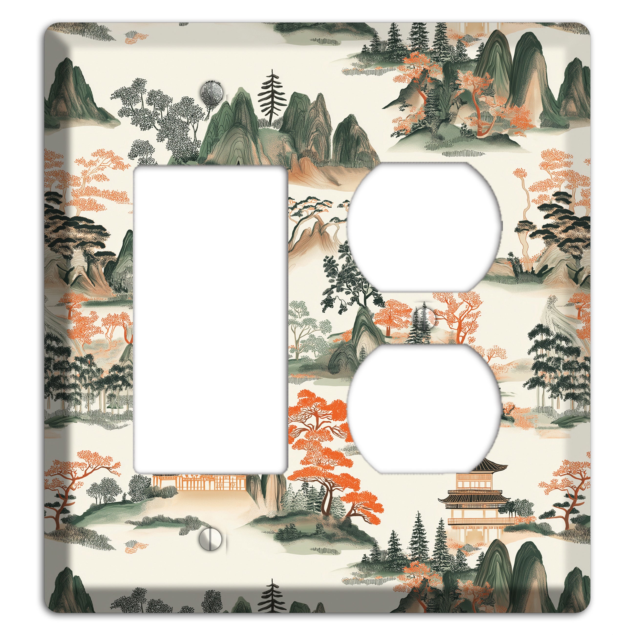 Peaks & Pagodas Rocker / Duplex Wallplate