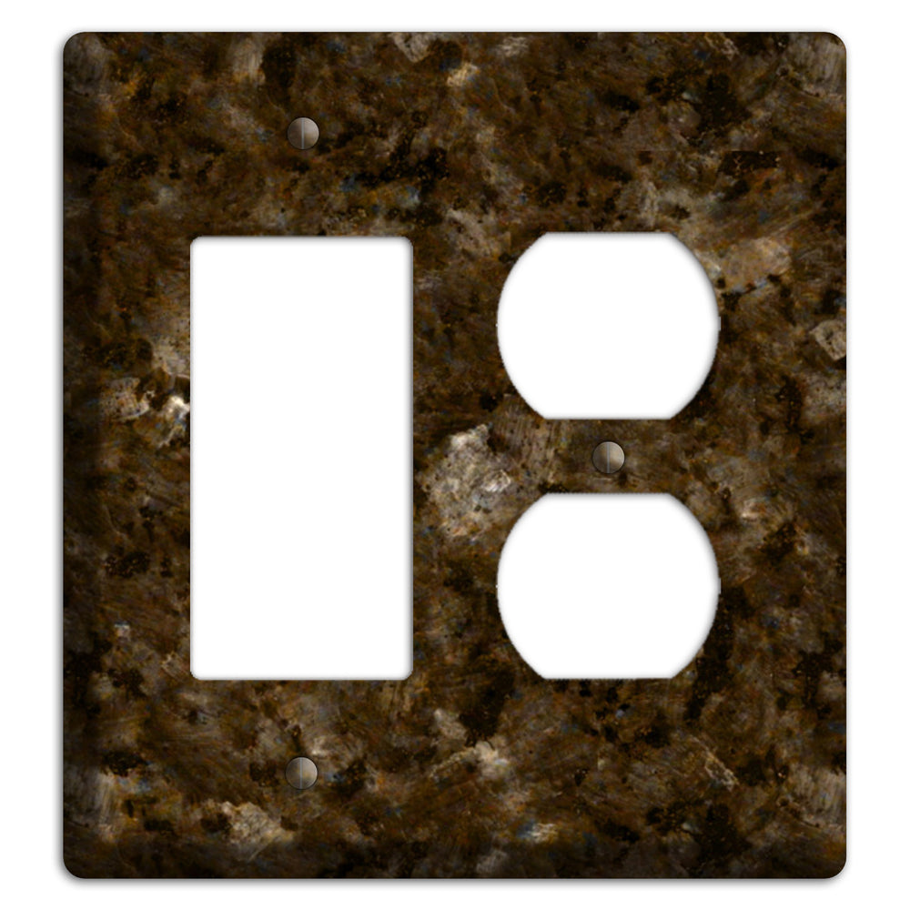 Tropical Brown Granite Rocker / Duplex Wallplate