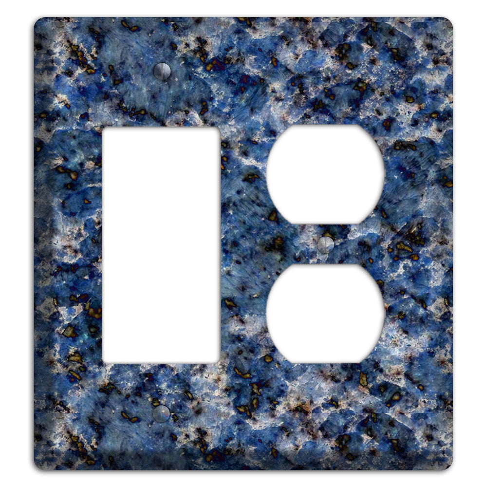 Blue Bahia Granite Rocker / Duplex Wallplate