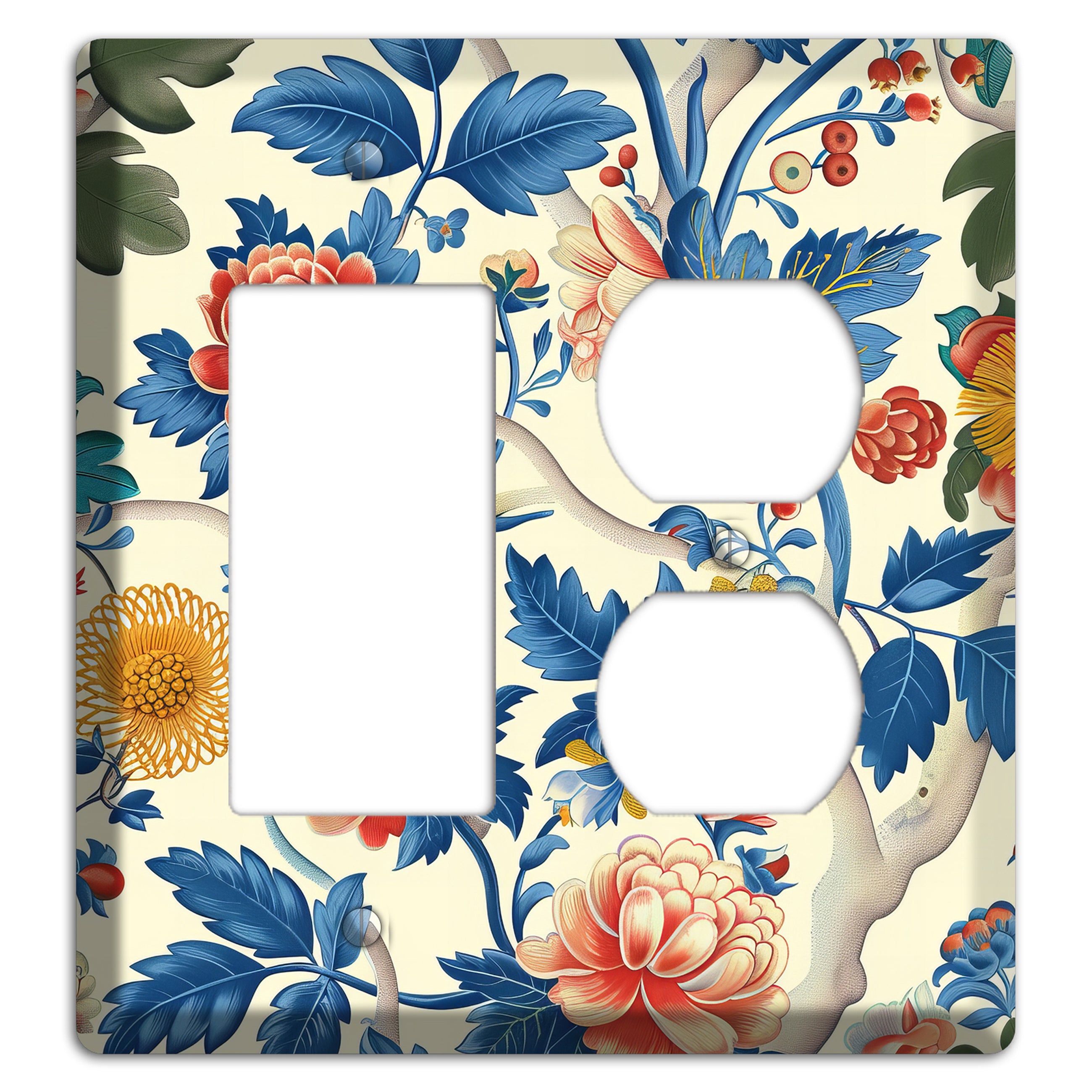 Porcelain Garden Riot Rocker / Duplex Wallplate