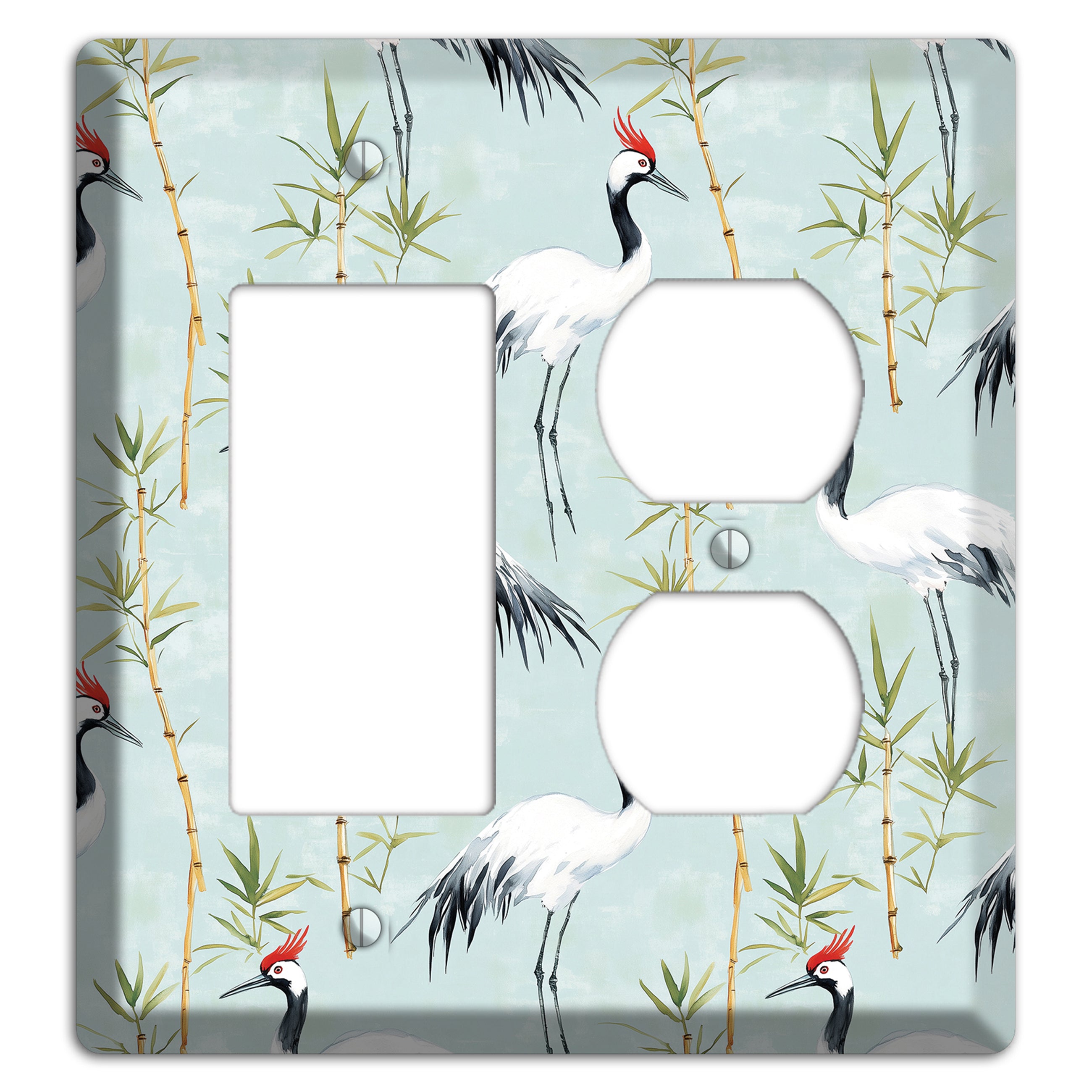 Celadon Bamboo Vigil Rocker / Duplex Wallplate