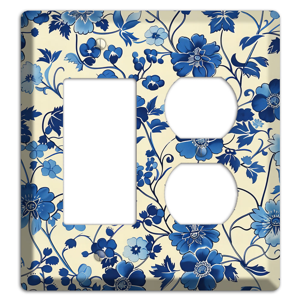 Porcelain Garden Riot Rocker / Duplex Wallplate
