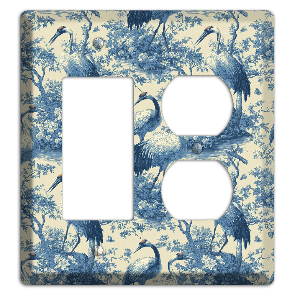 Cobalt Toile Vigil Rocker / Duplex Wallplate