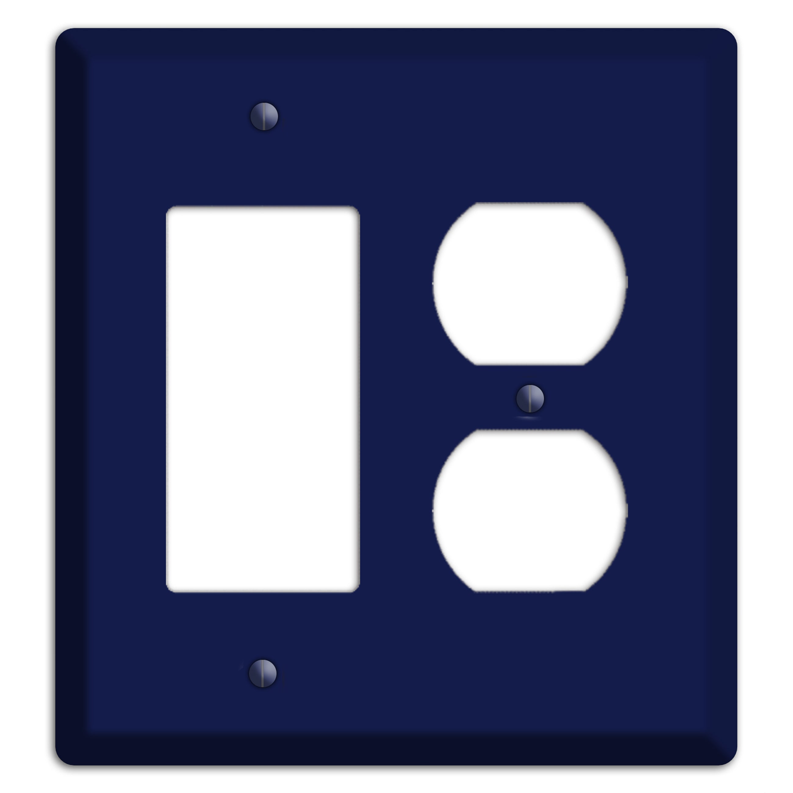 Baxter Midnight Navy Solid Rocker / Duplex Wallplate