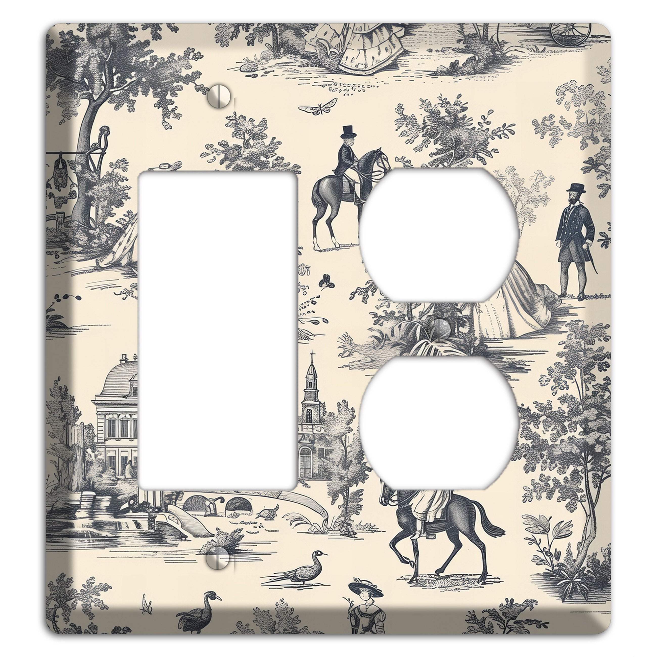 Country Estate Promenade Rocker / Duplex Wallplate
