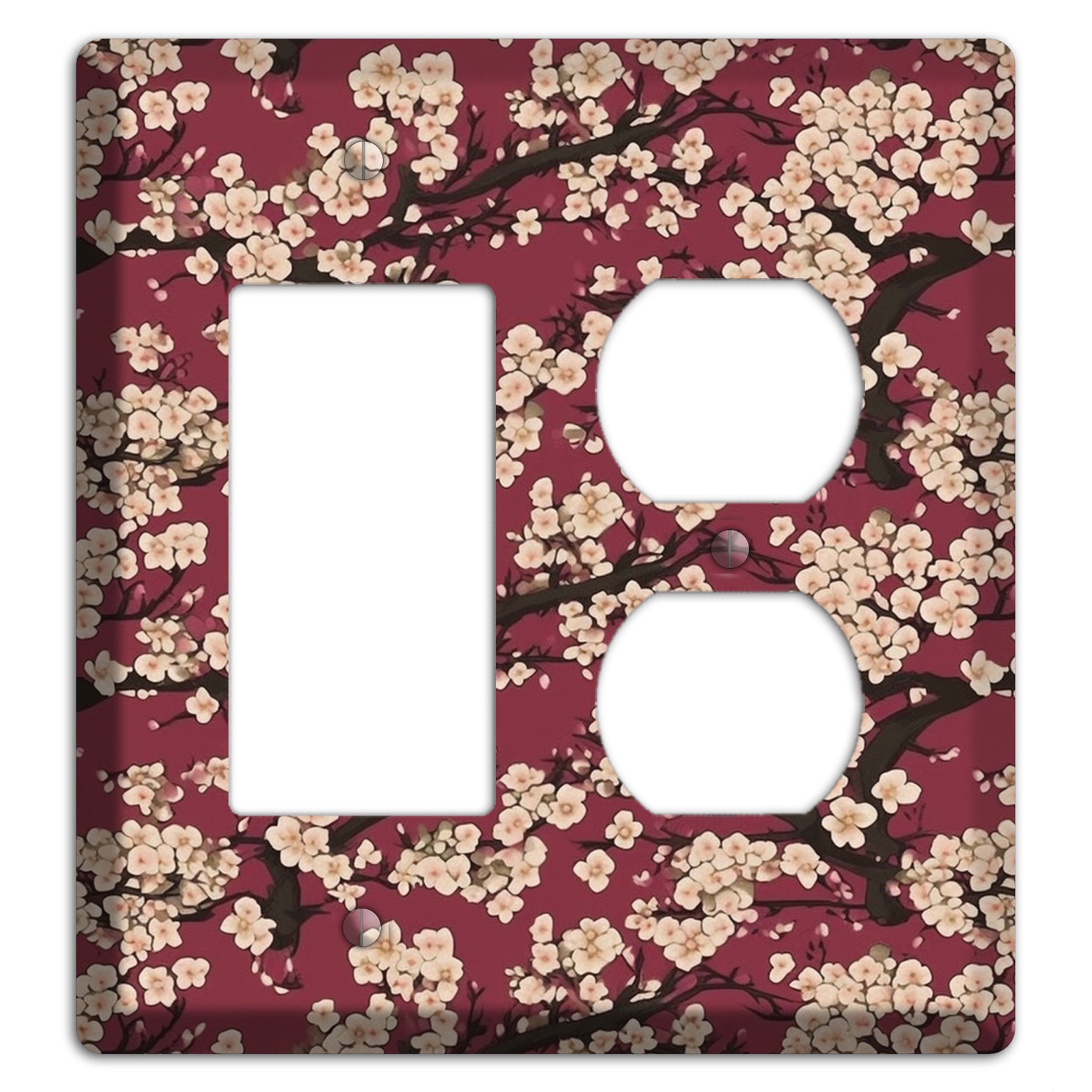 Crimson Plum Drift Rocker / Duplex Wallplate