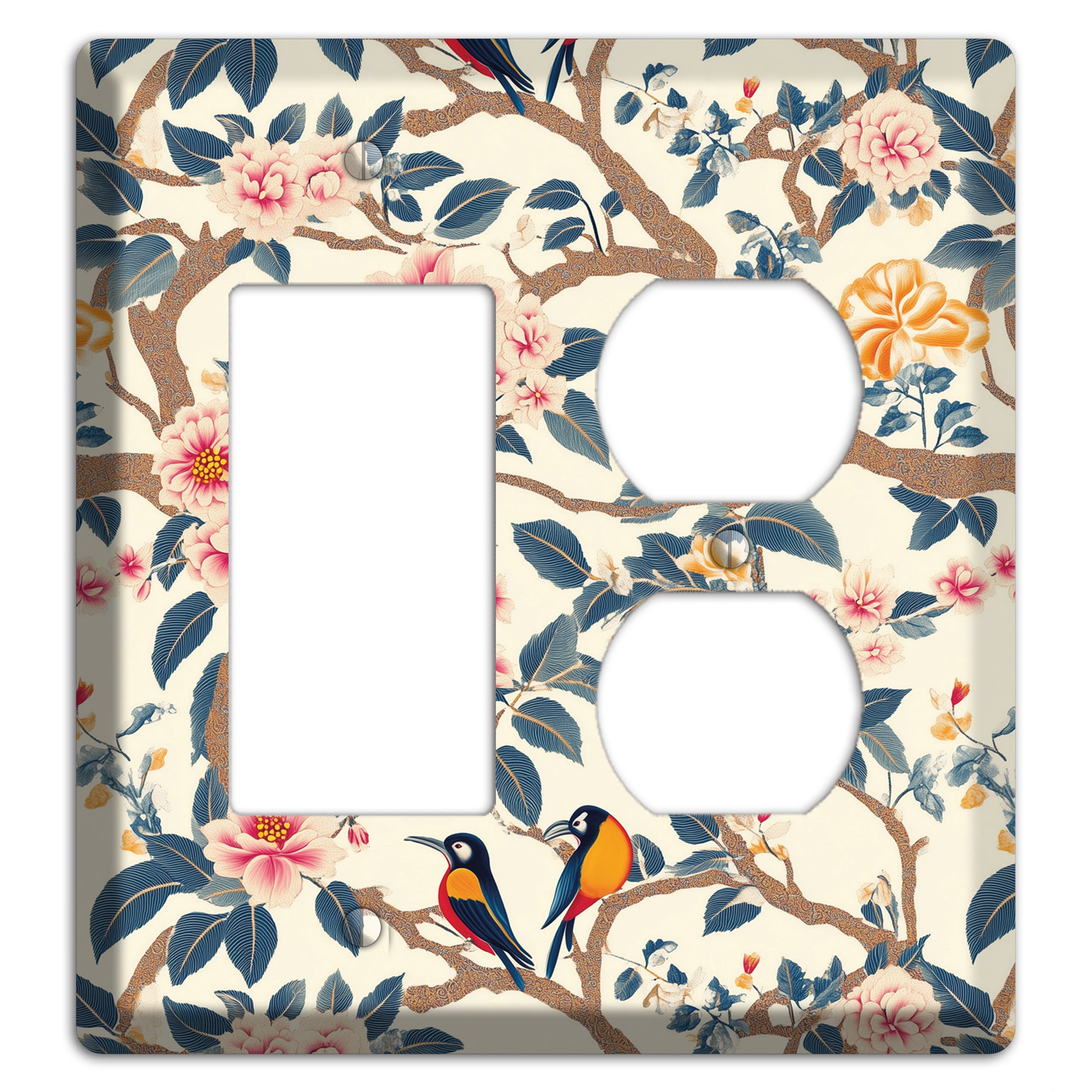 Blossom & Wing Rocker / Duplex Wallplate