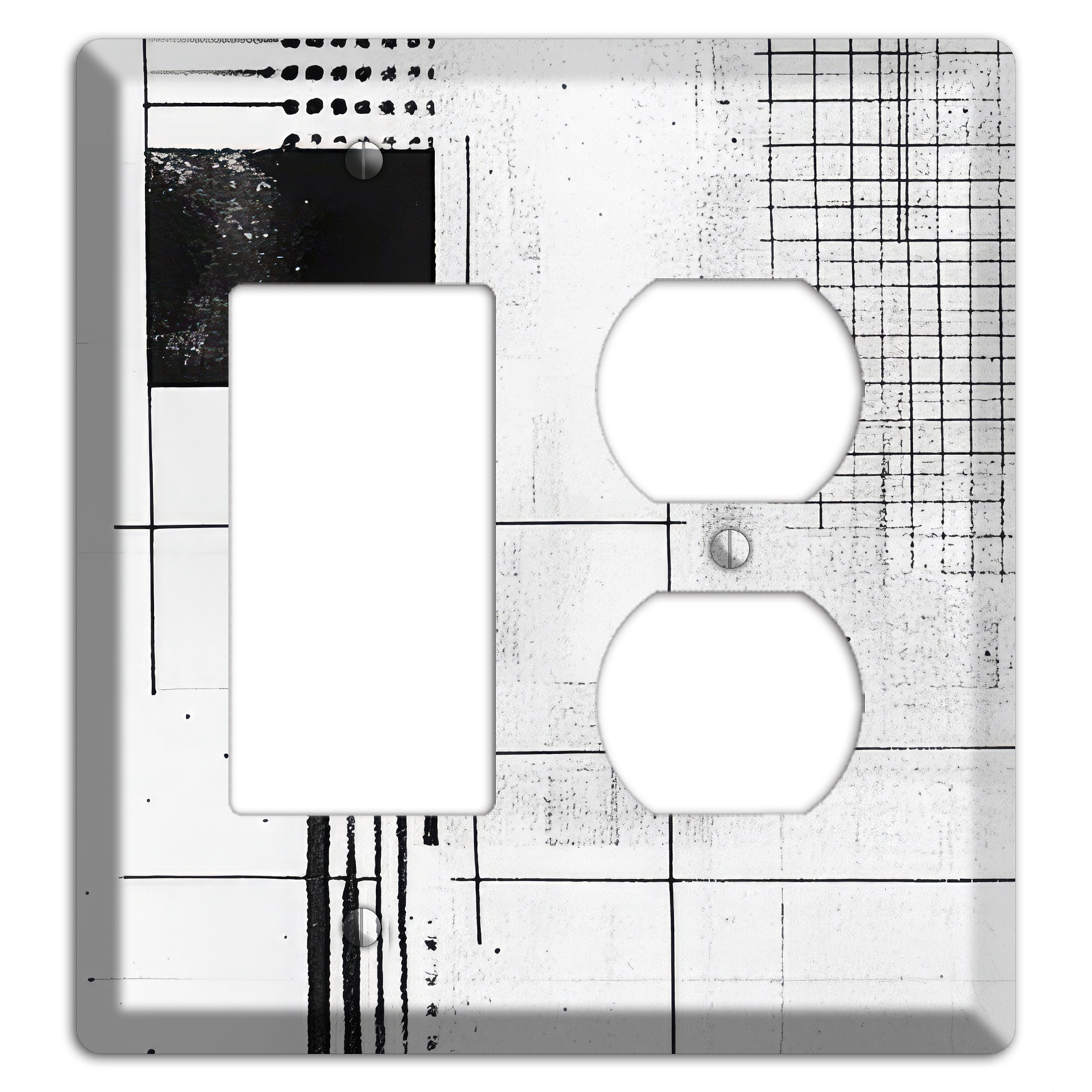 Drafting Table Ghost Rocker / Duplex Wallplate