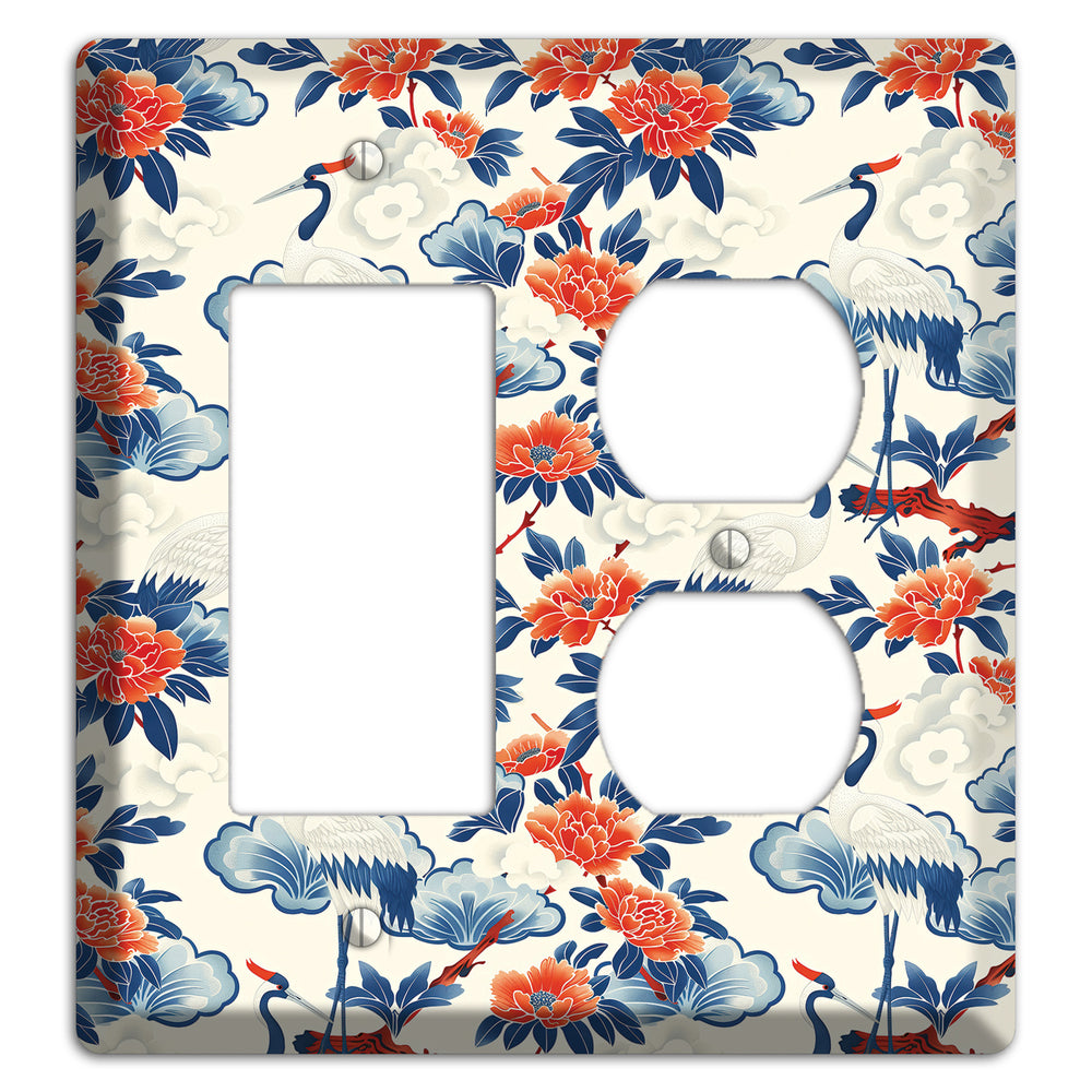 Peony & Crane Fete Rocker / Duplex Wallplate