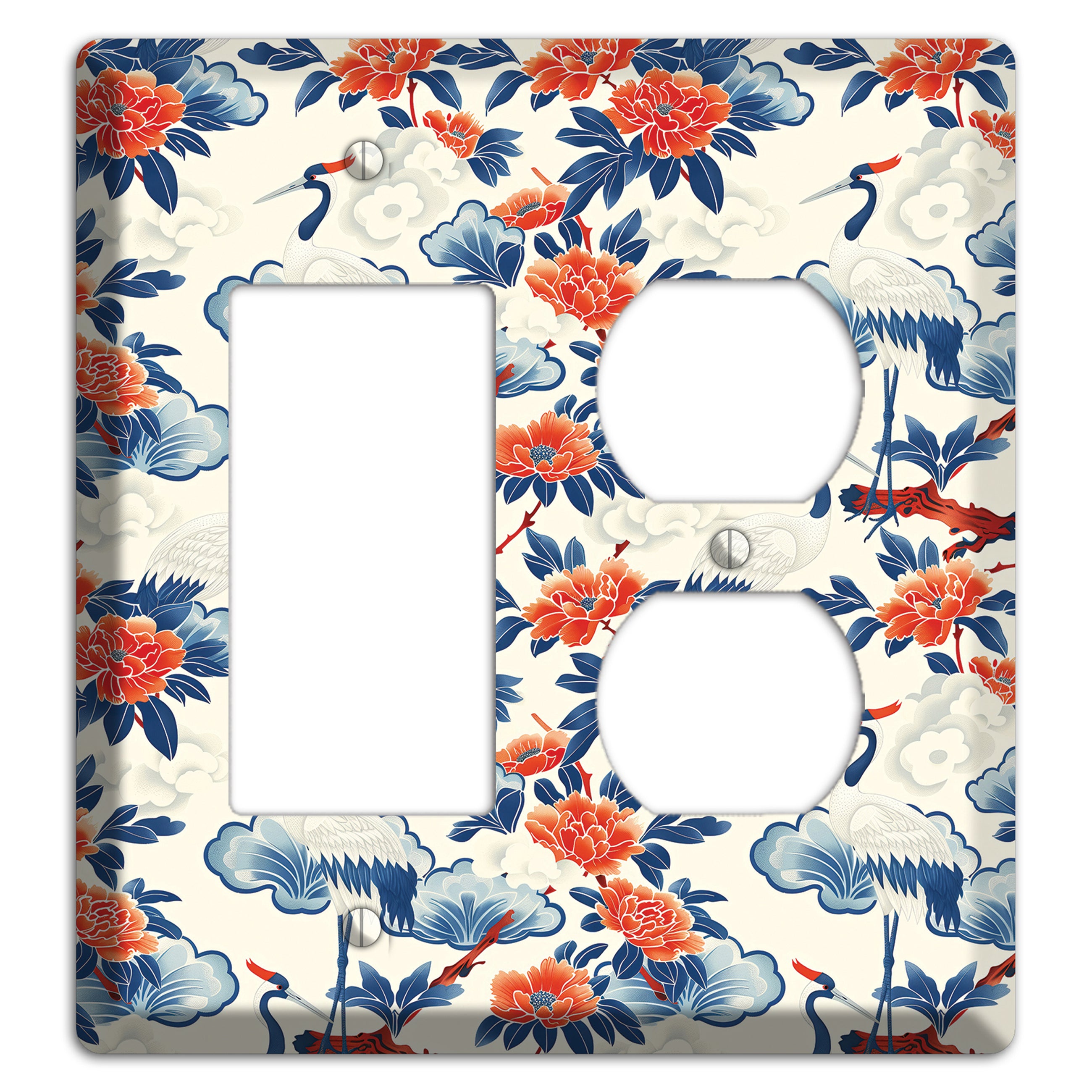 Peony & Crane Fete Rocker / Duplex Wallplate