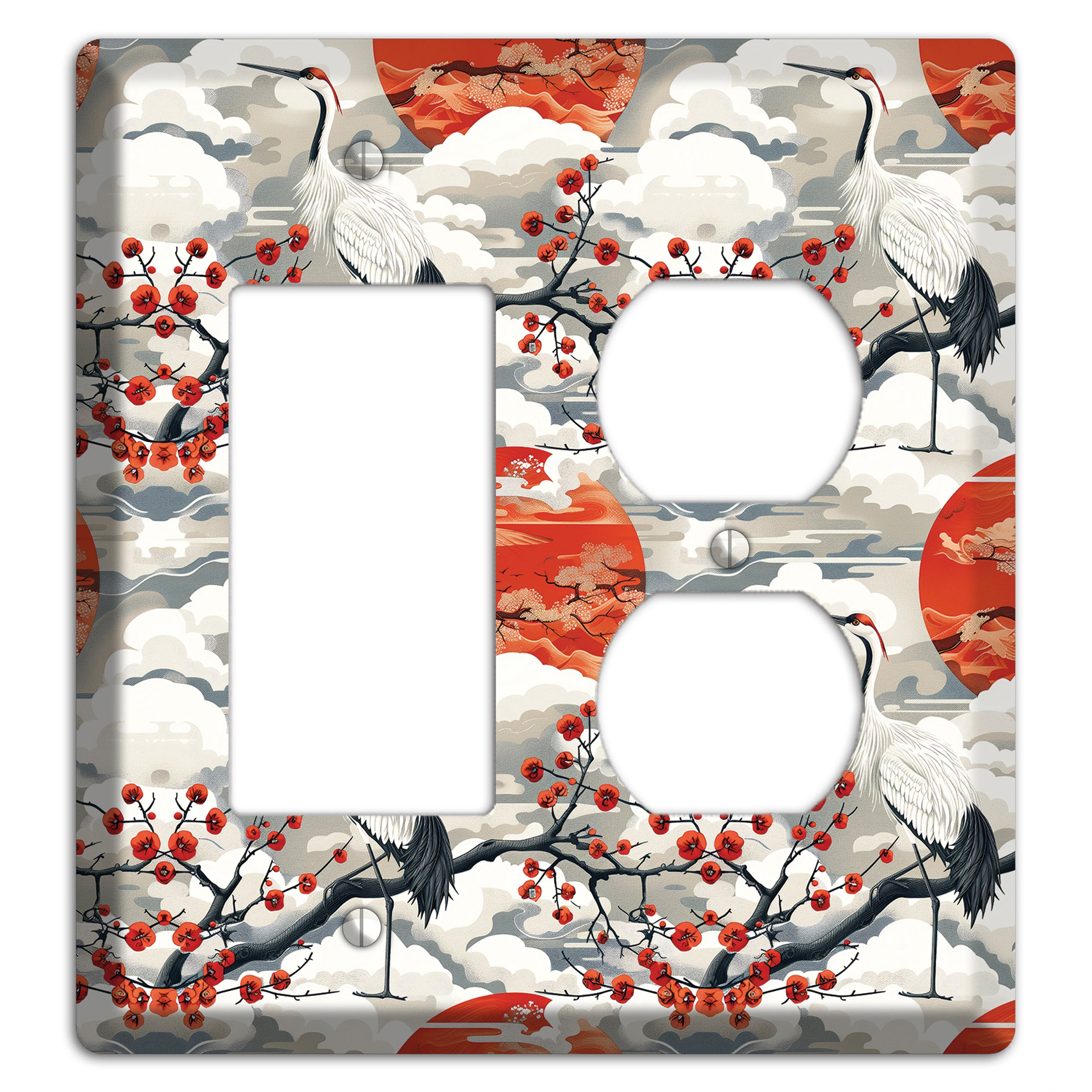 Vermillion Sun Rising Rocker / Duplex Wallplate