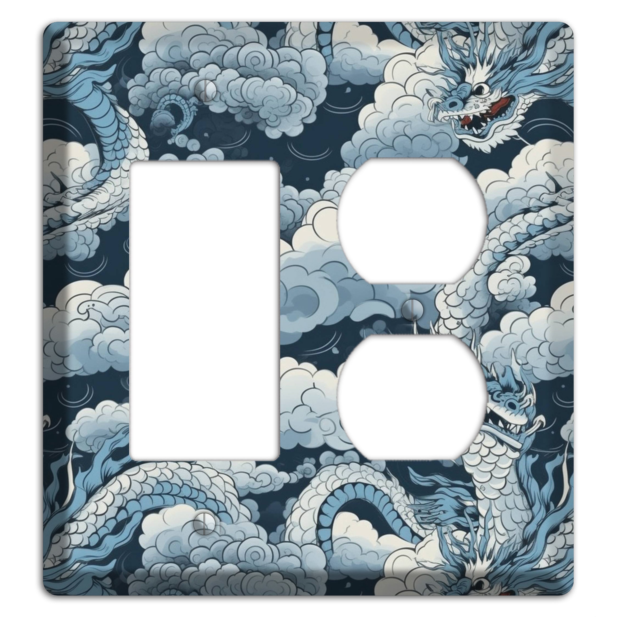 Storm Serpent Rising Rocker / Duplex Wallplate
