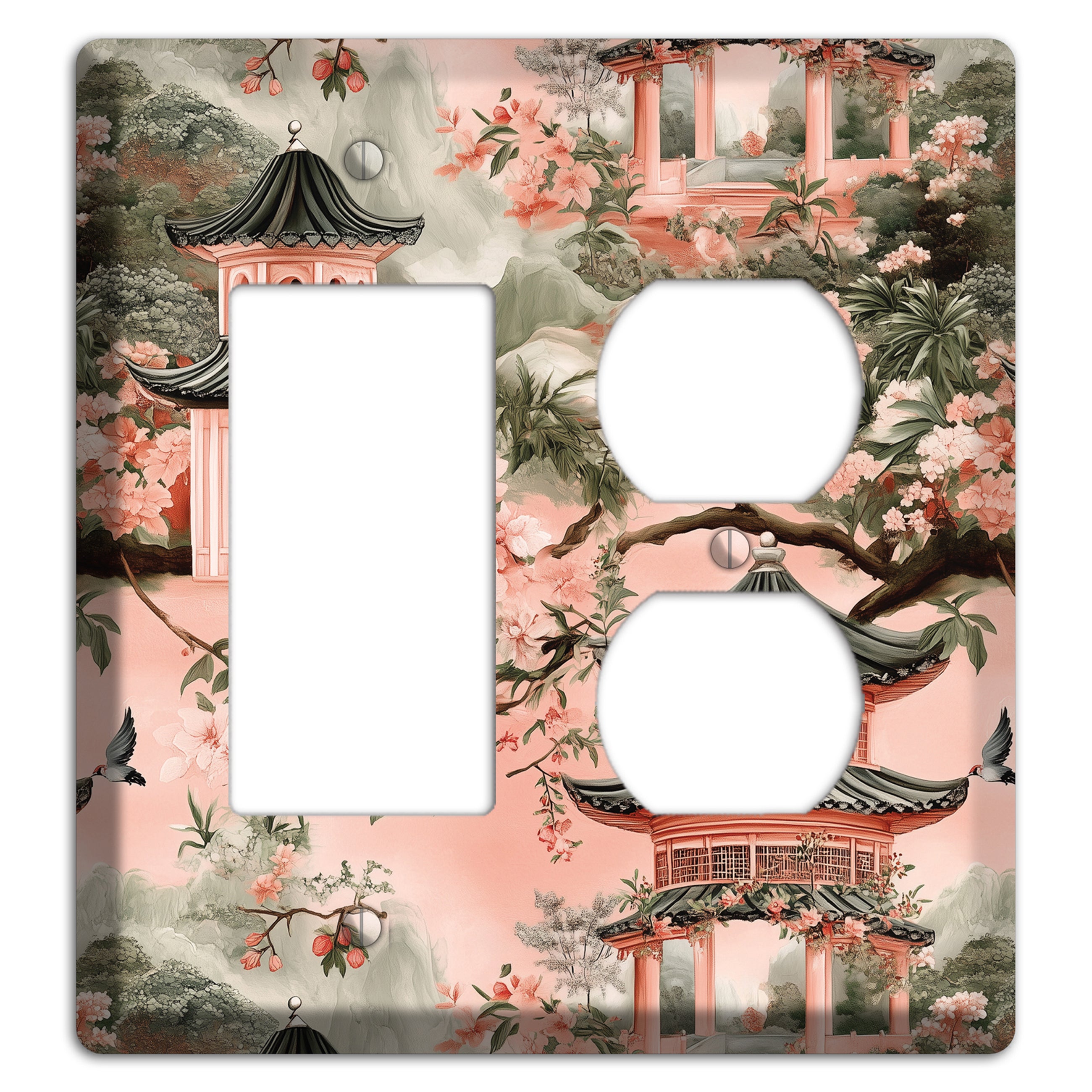 Pagoda & Plum Rocker / Duplex Wallplate