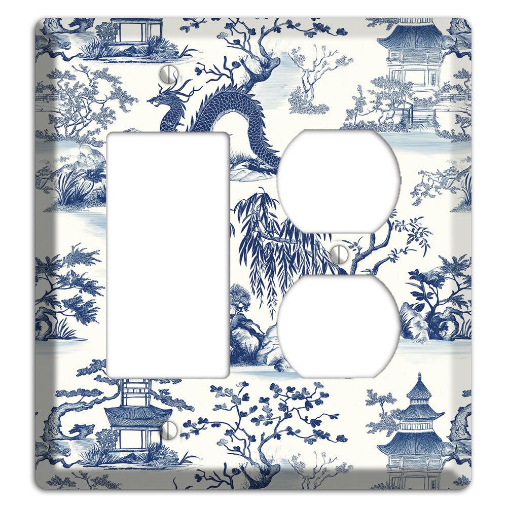 Dragon & Pagoda Rocker / Duplex Wallplate