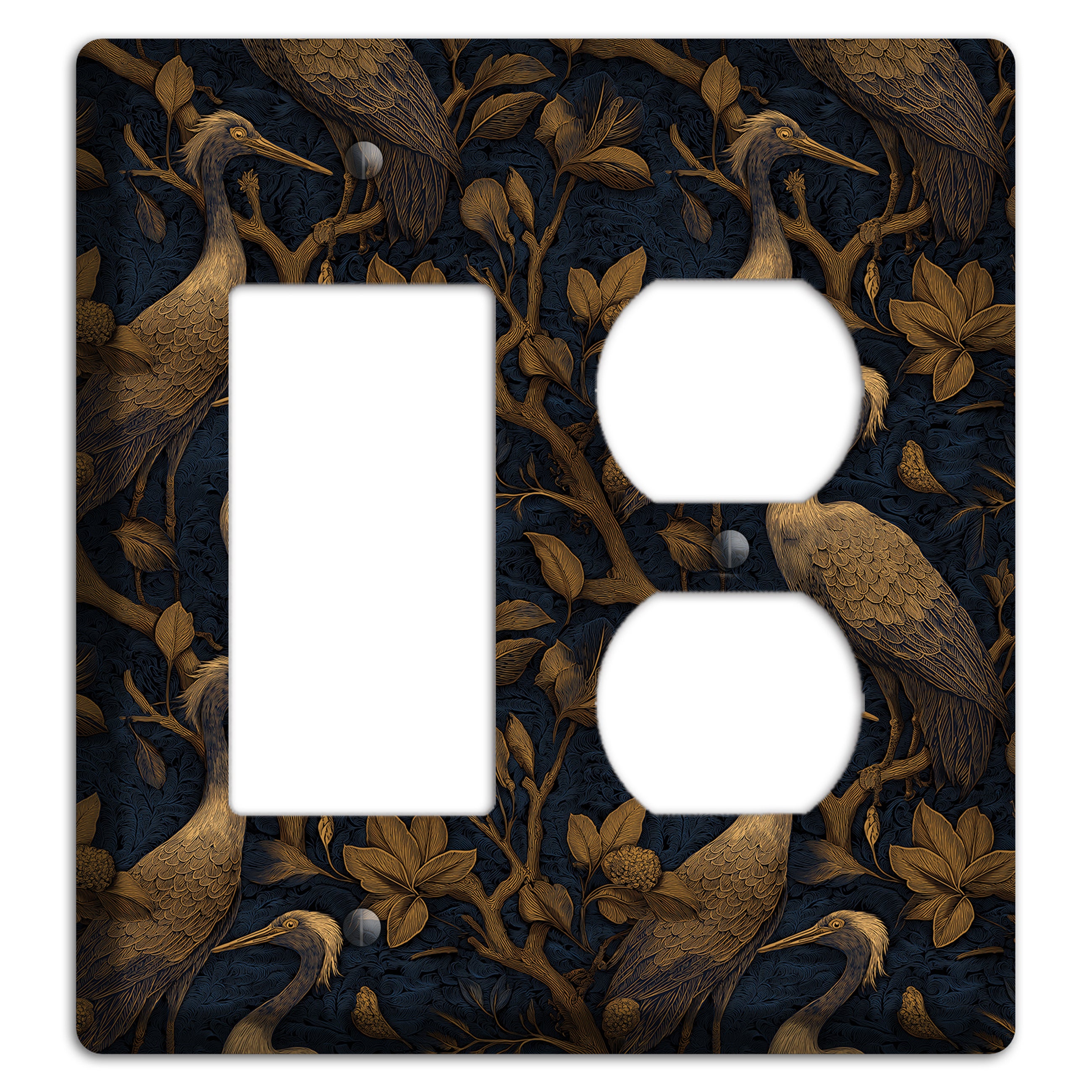 Gilded Heron Dusk Rocker / Duplex Wallplate