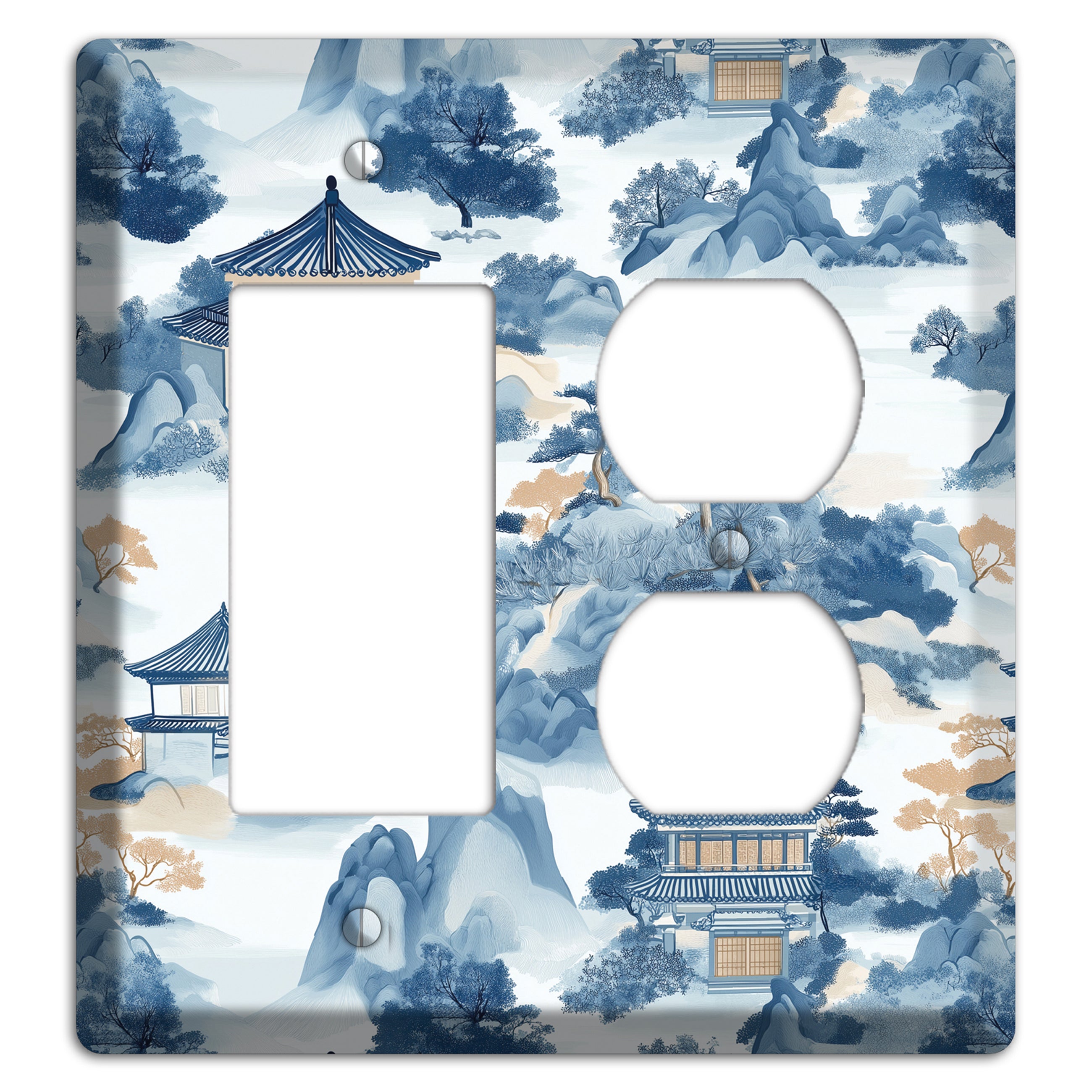 Jade Mountain Retreat Rocker / Duplex Wallplate