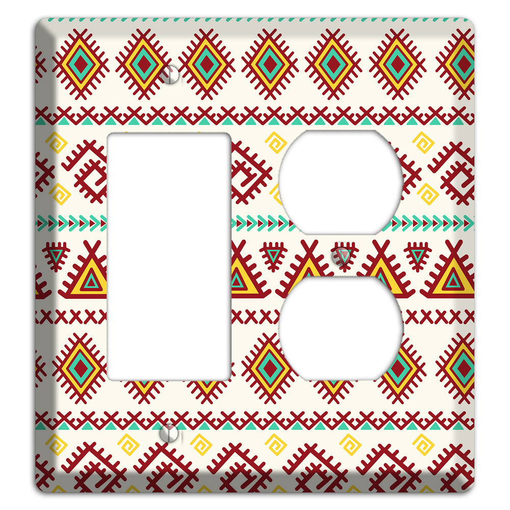 Crimson Tapestry Rocker / Duplex Wallplate