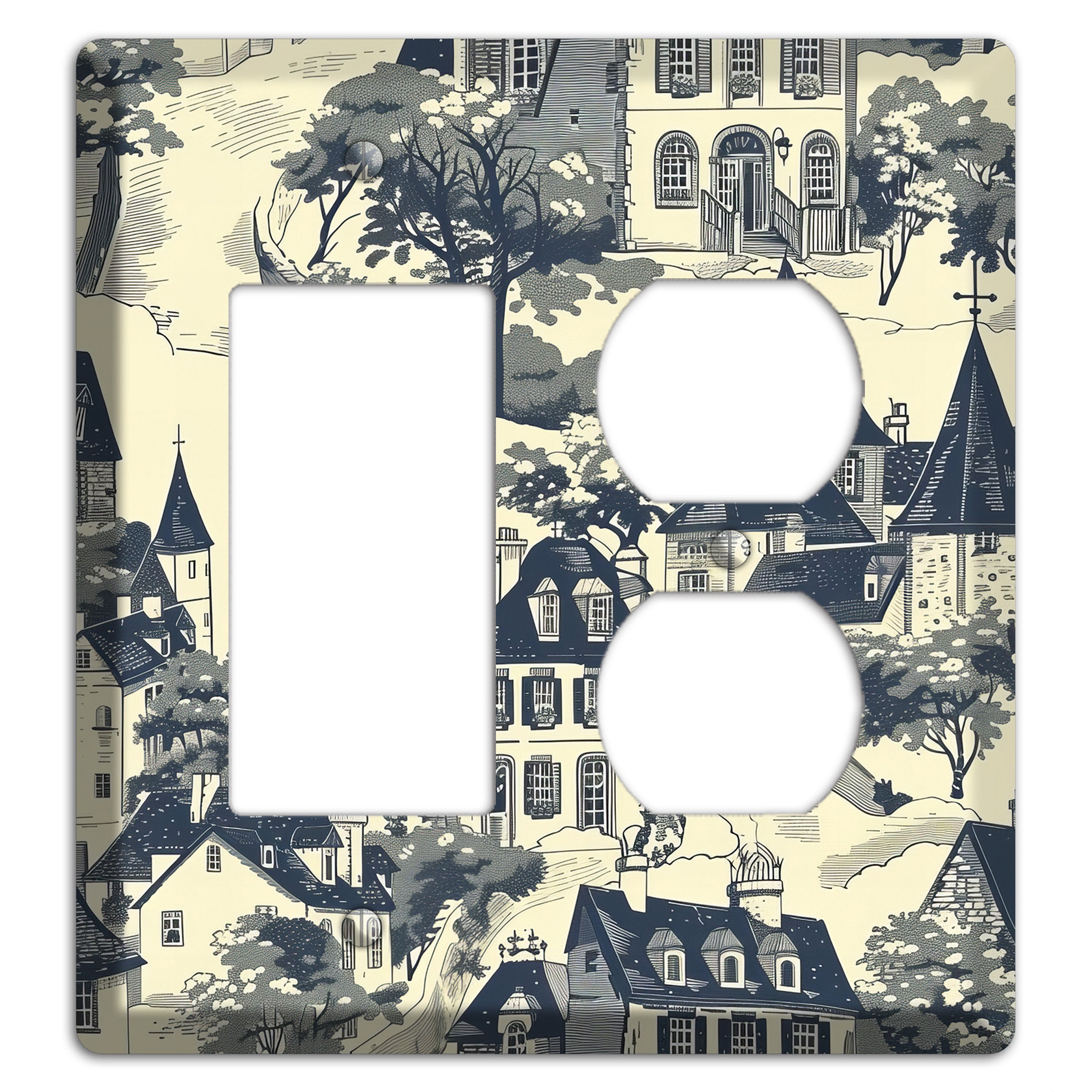 Village on the Hill Rocker / Duplex Wallplate